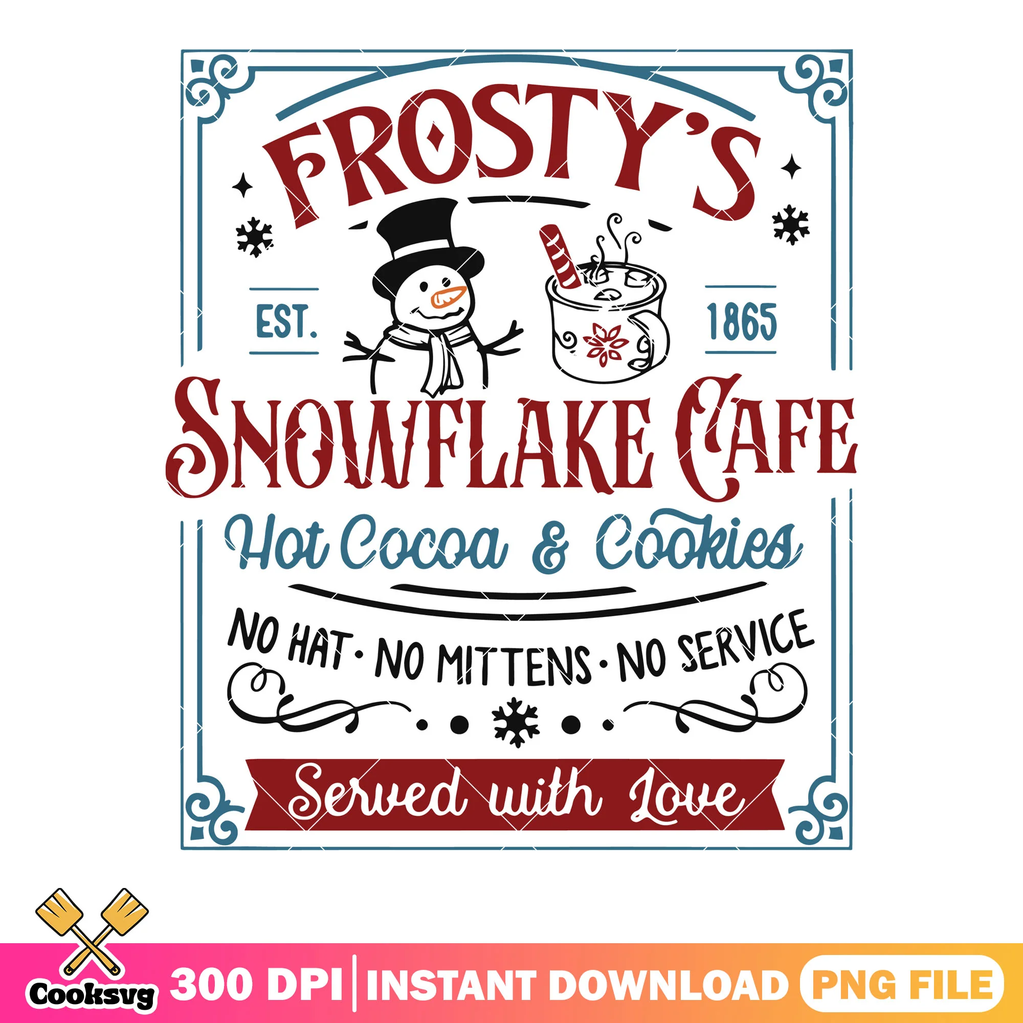 Frostys snowflake cafe png, frosty christmas in july png, no hat png