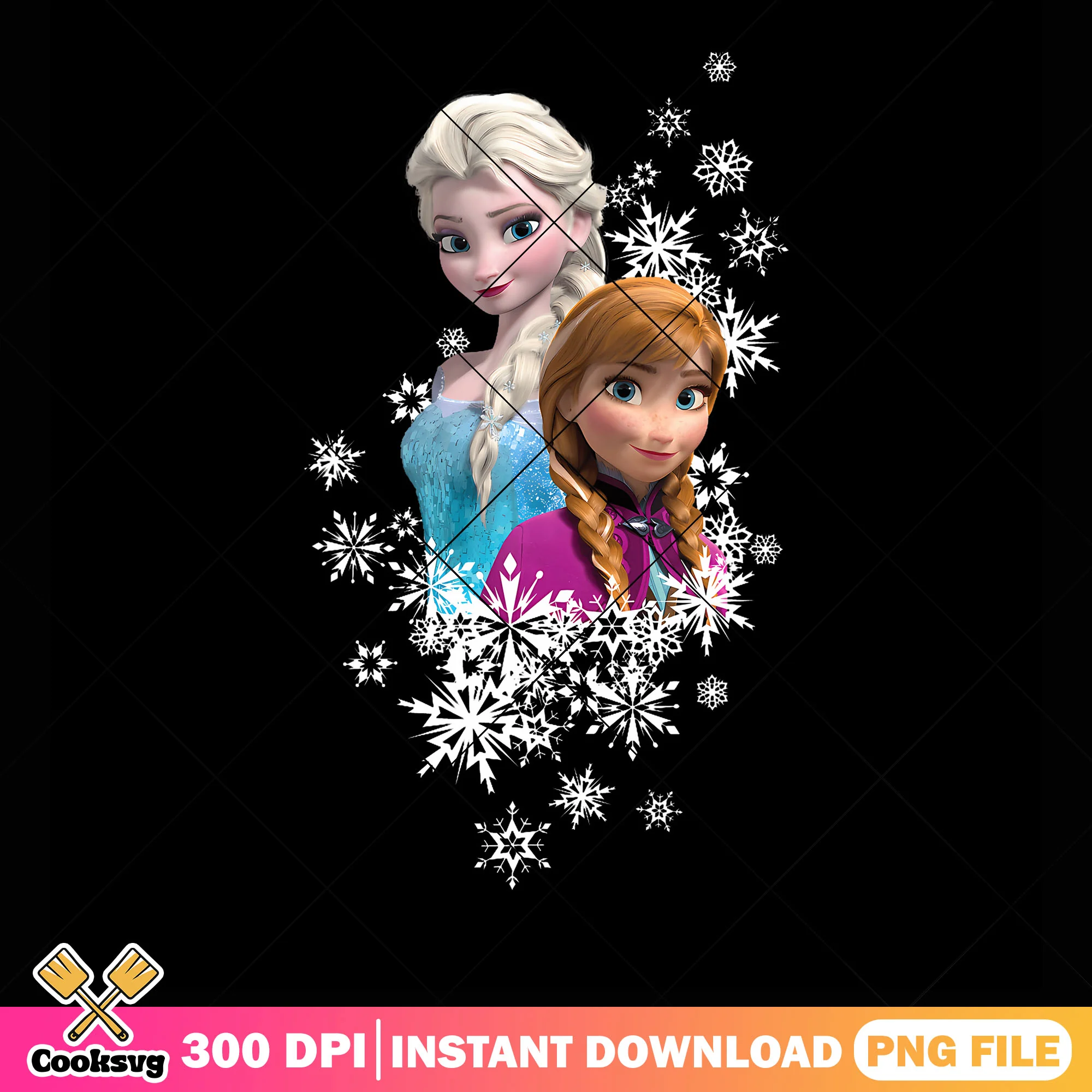 Frozen Anna And Elsa Snowflakes png, frozen png, disney movies png