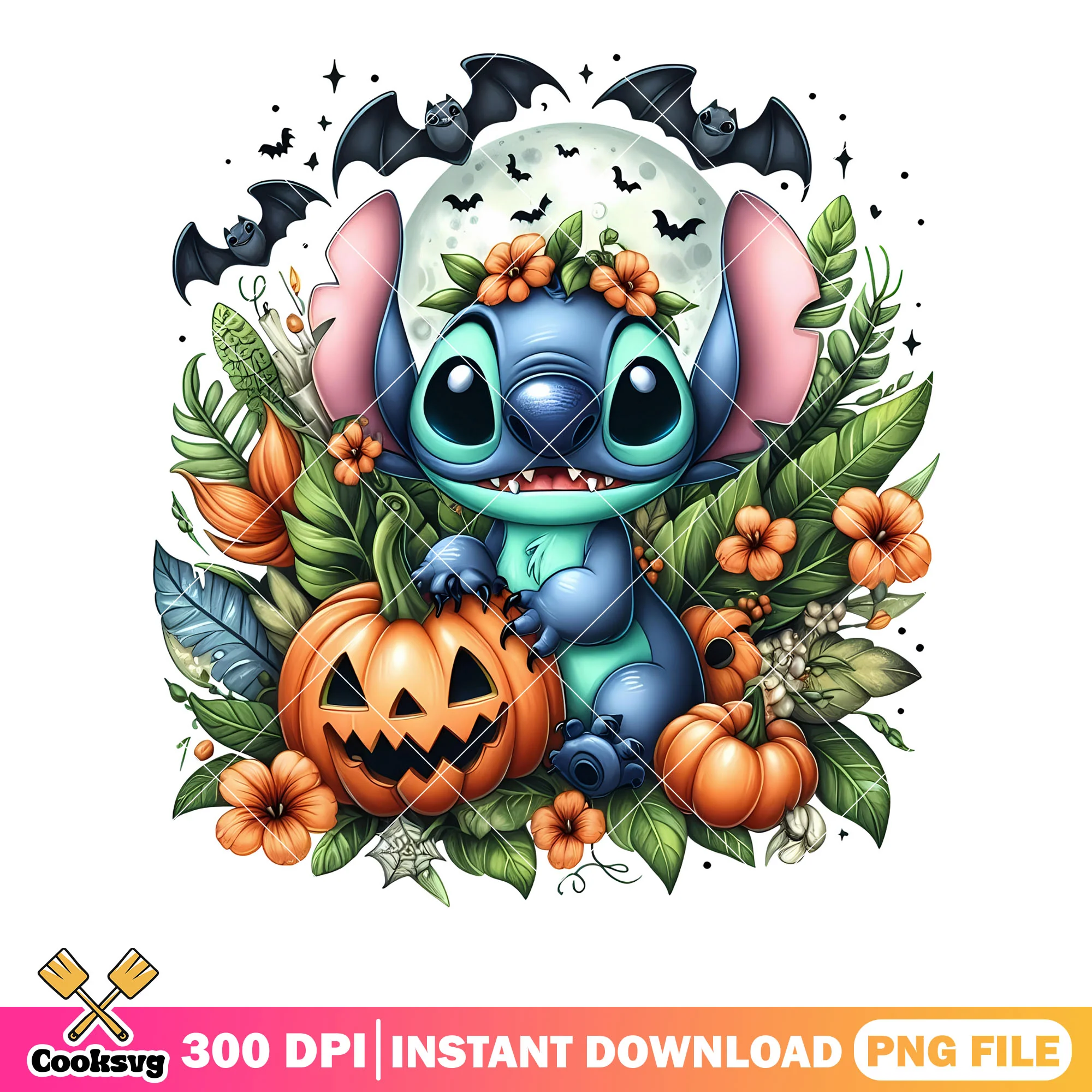 Full moon night png, disney halloween png, jack o lantern png
