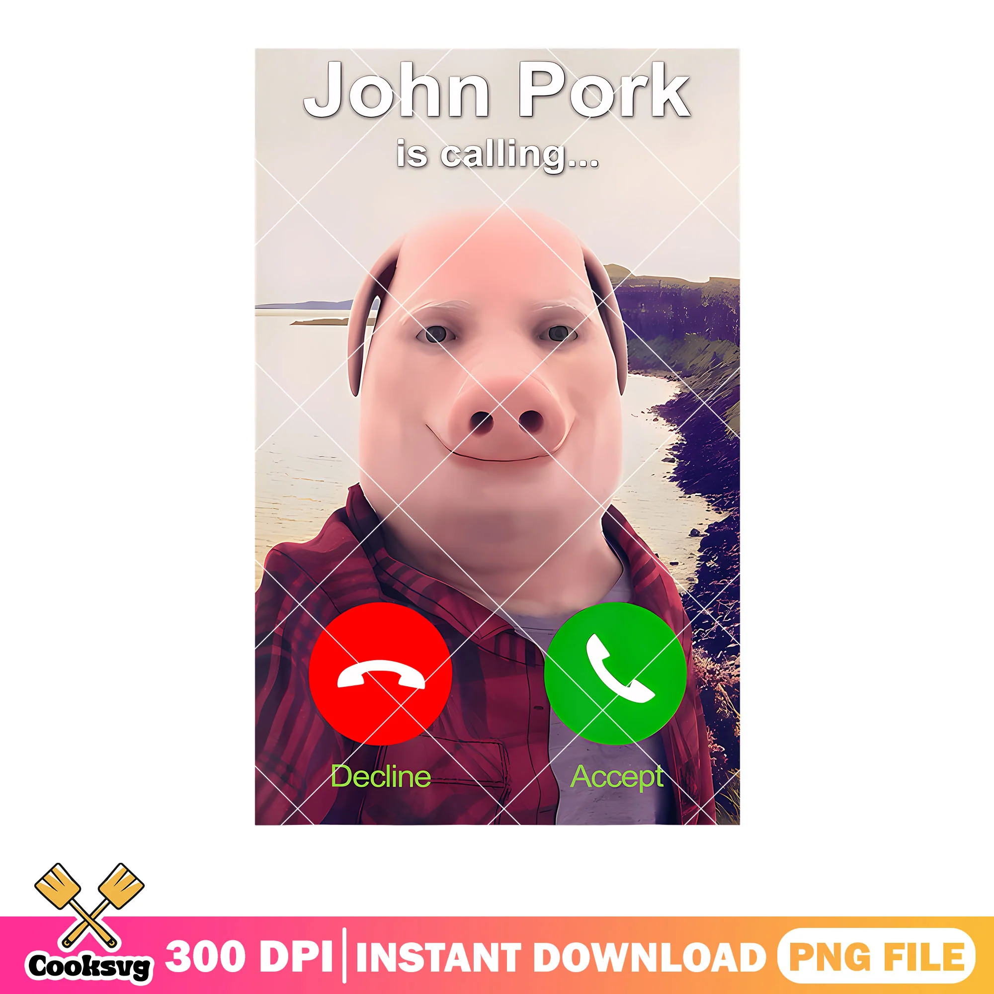 Funny prank call png, funny memes png, john pork png
