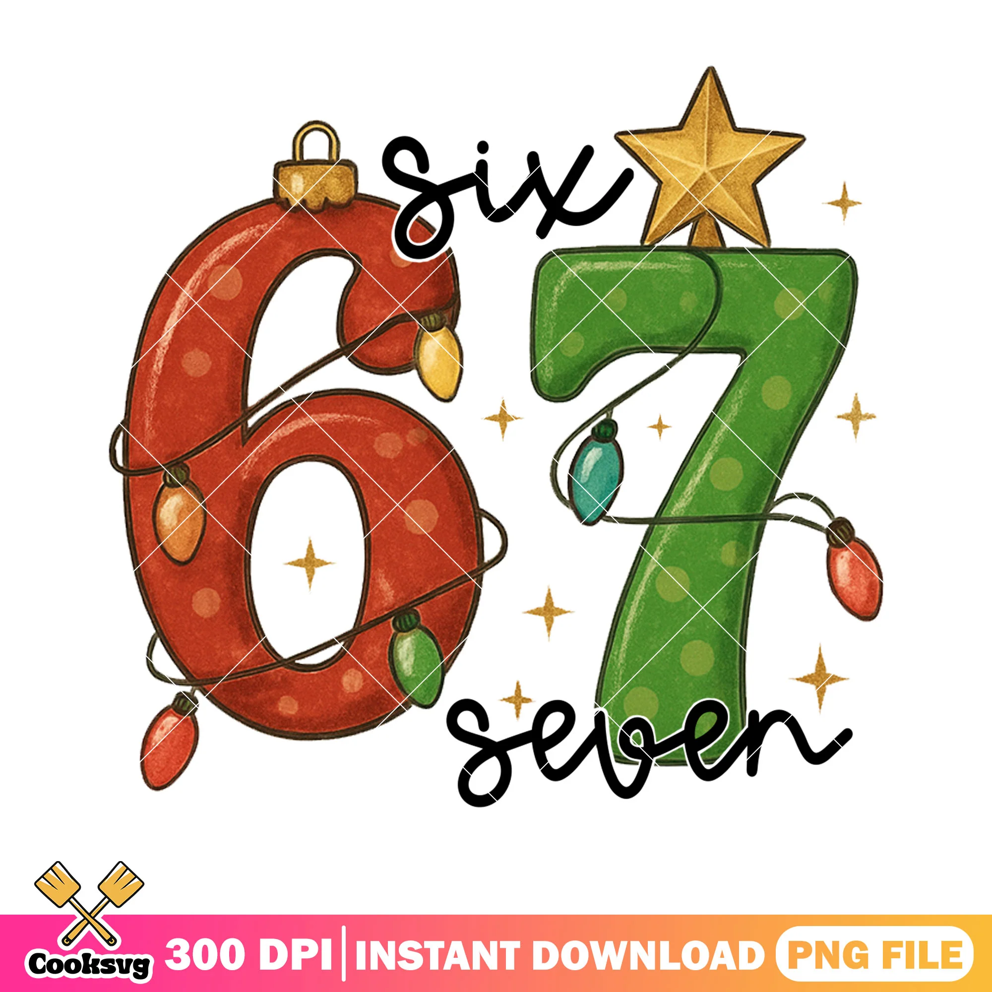 Funny Six Seven Meme Christmas 6 7 png, christmas png, six seven png
