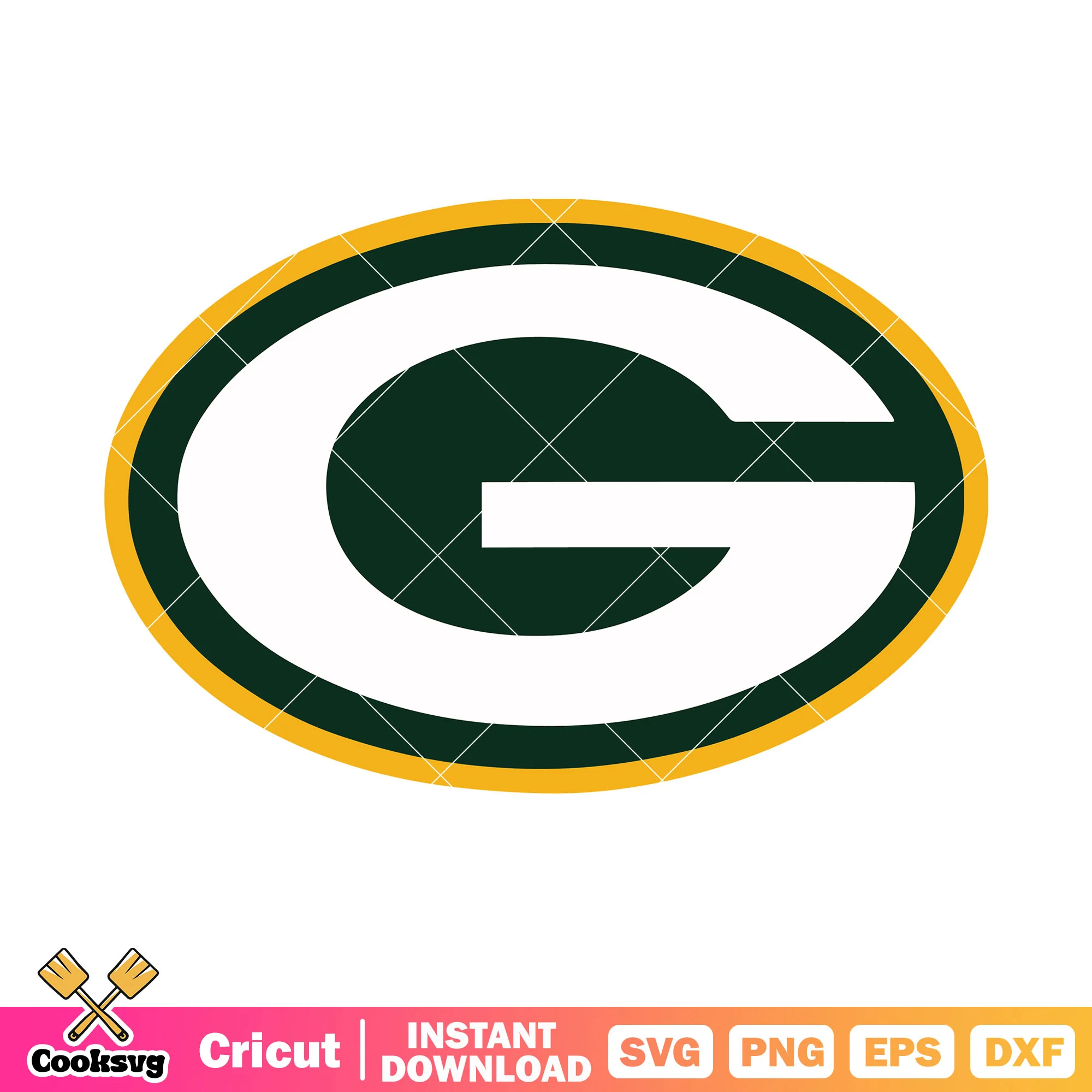 G characteristic football svg, green bay packers svg, nfl teams svg