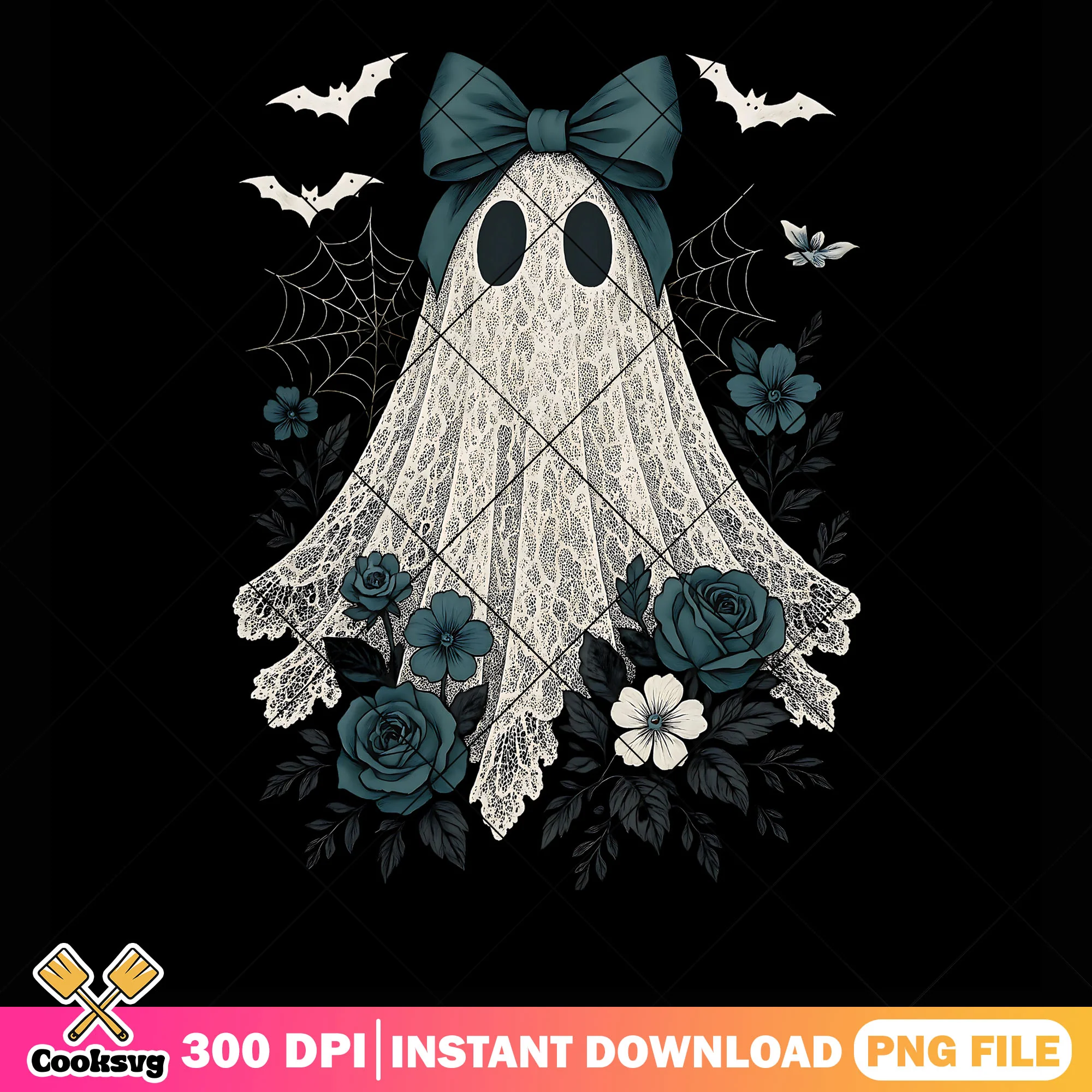 Ghost blanket png, blue rose flower png, blue bow tie png