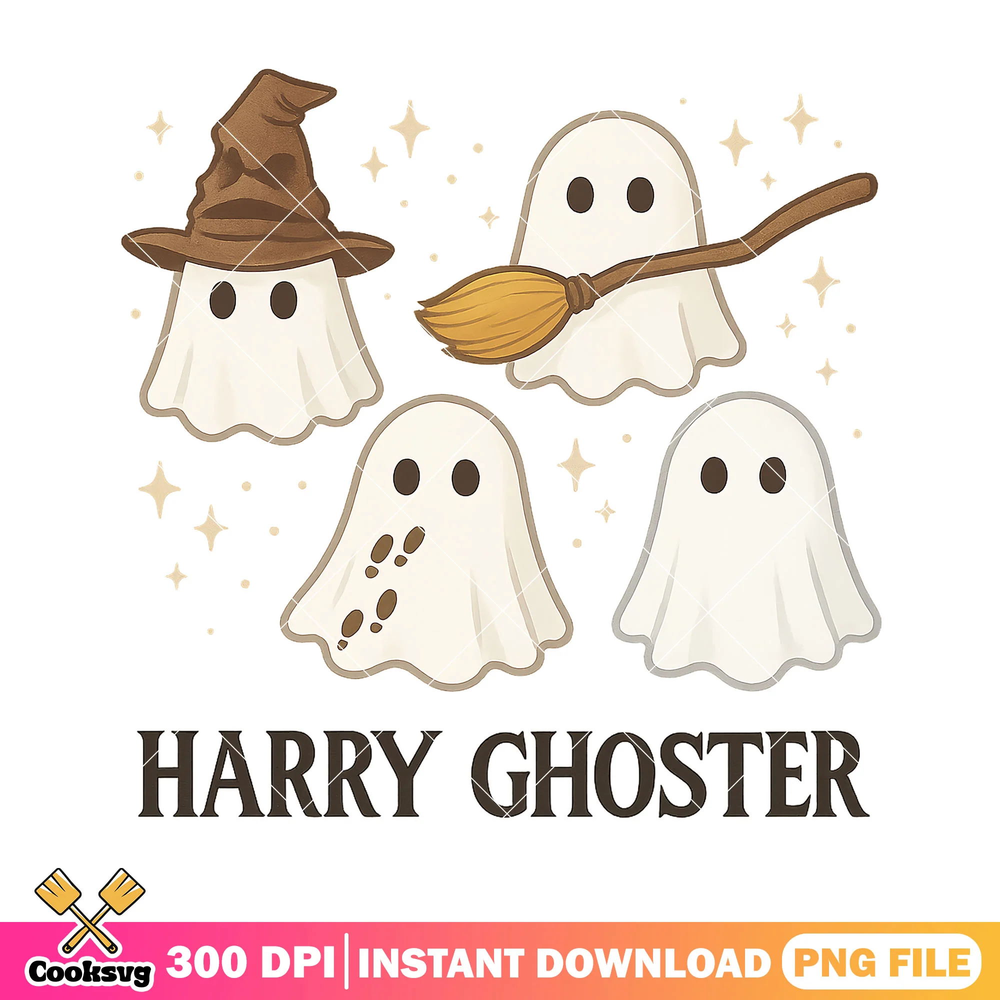Ghost trick treat png, harry ghosters png, happy halloween png