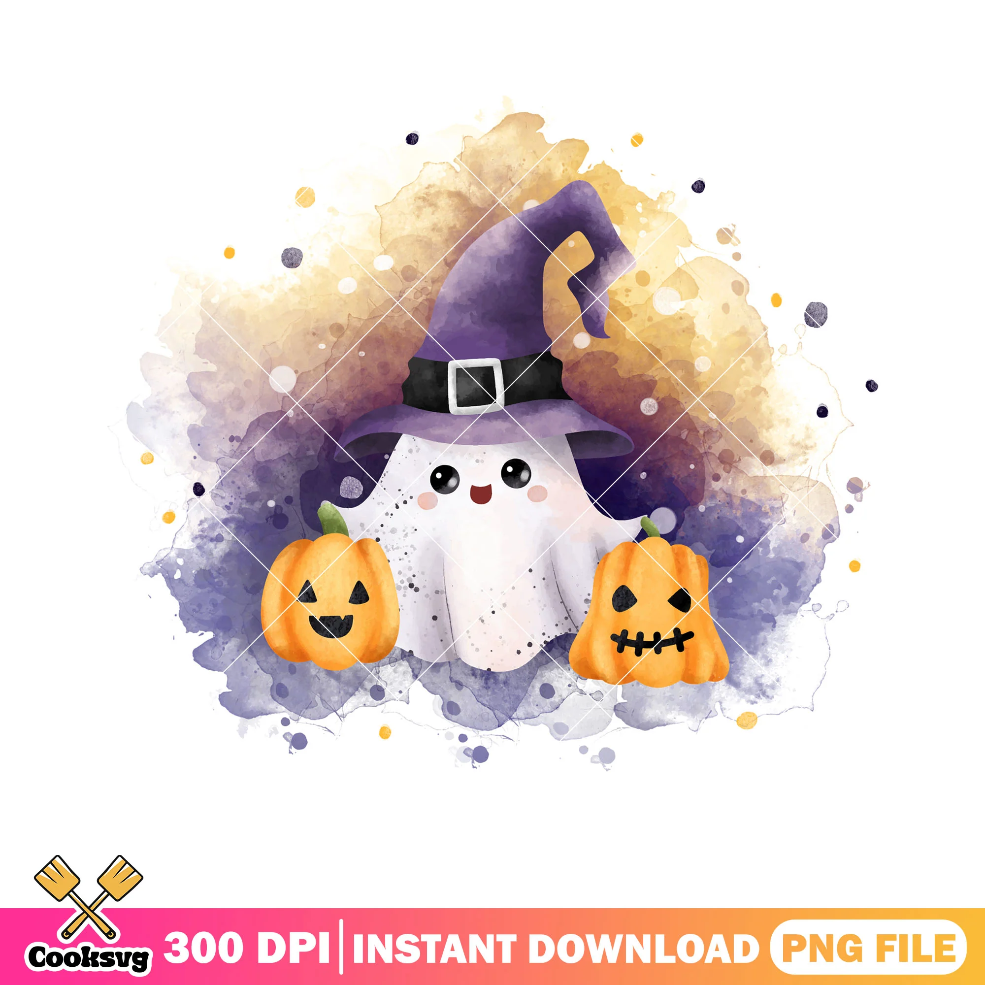 Ghost wizard hat png, jack o lantern png, halloween scary png