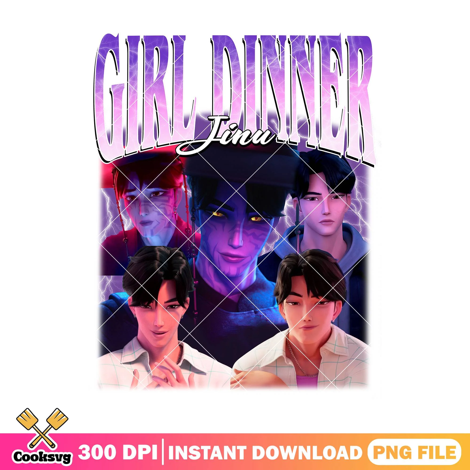 Girl dinner jinu saja boys png, saja boys jinu png, kpop hunters png