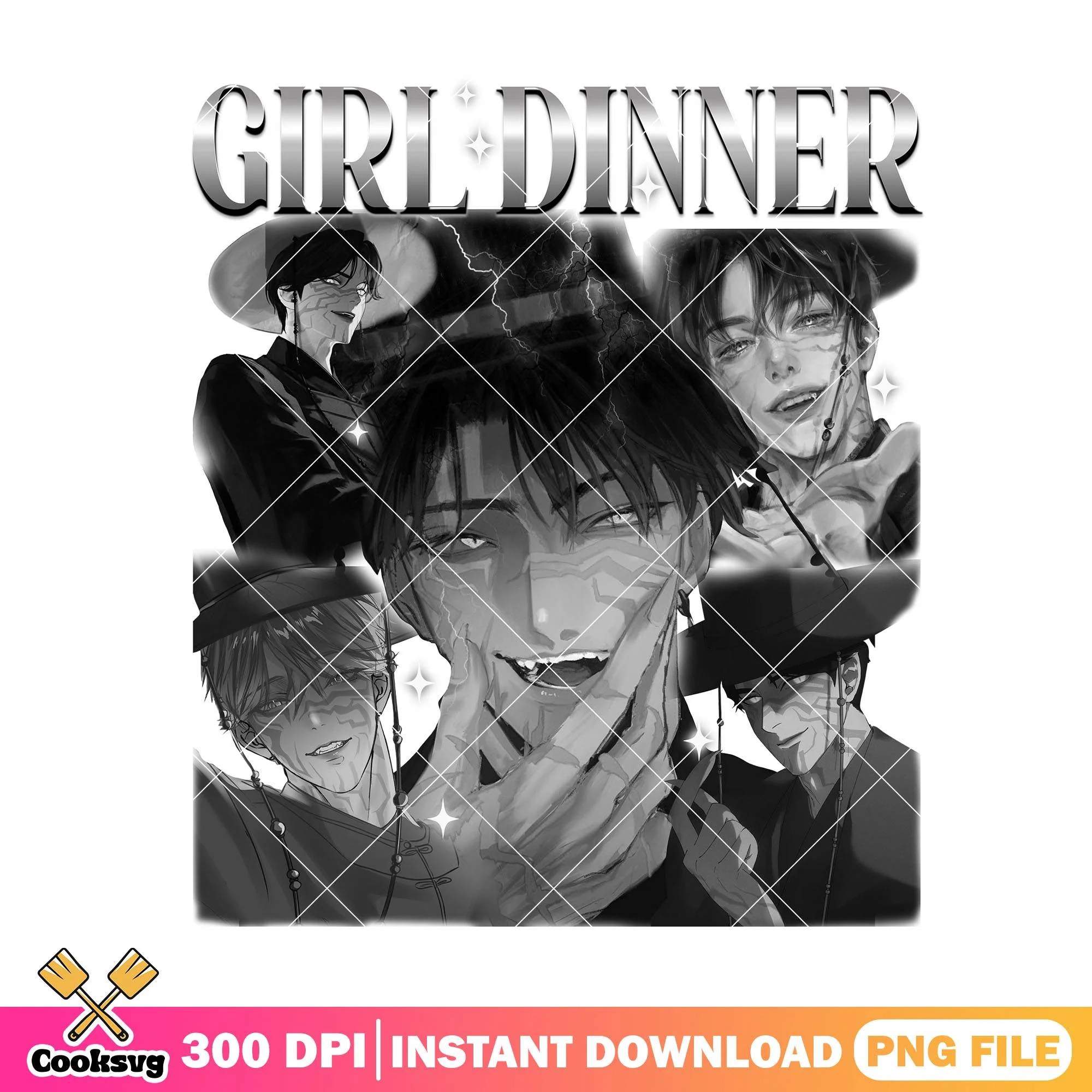 Girl dinner saja boys black png, saja boys png, girl dinner png