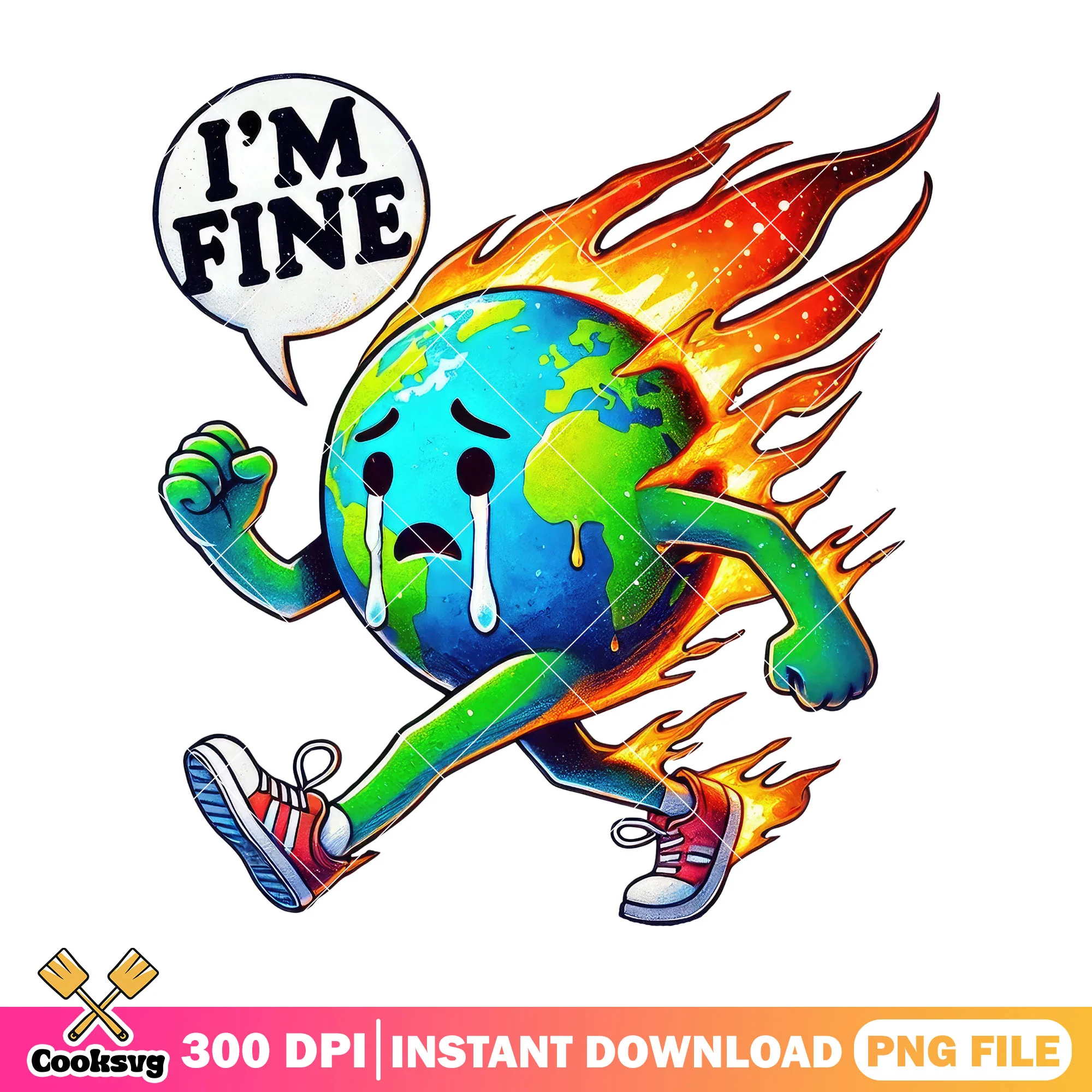 Gloabl earth burning I'm fine png, google earth day quiz png