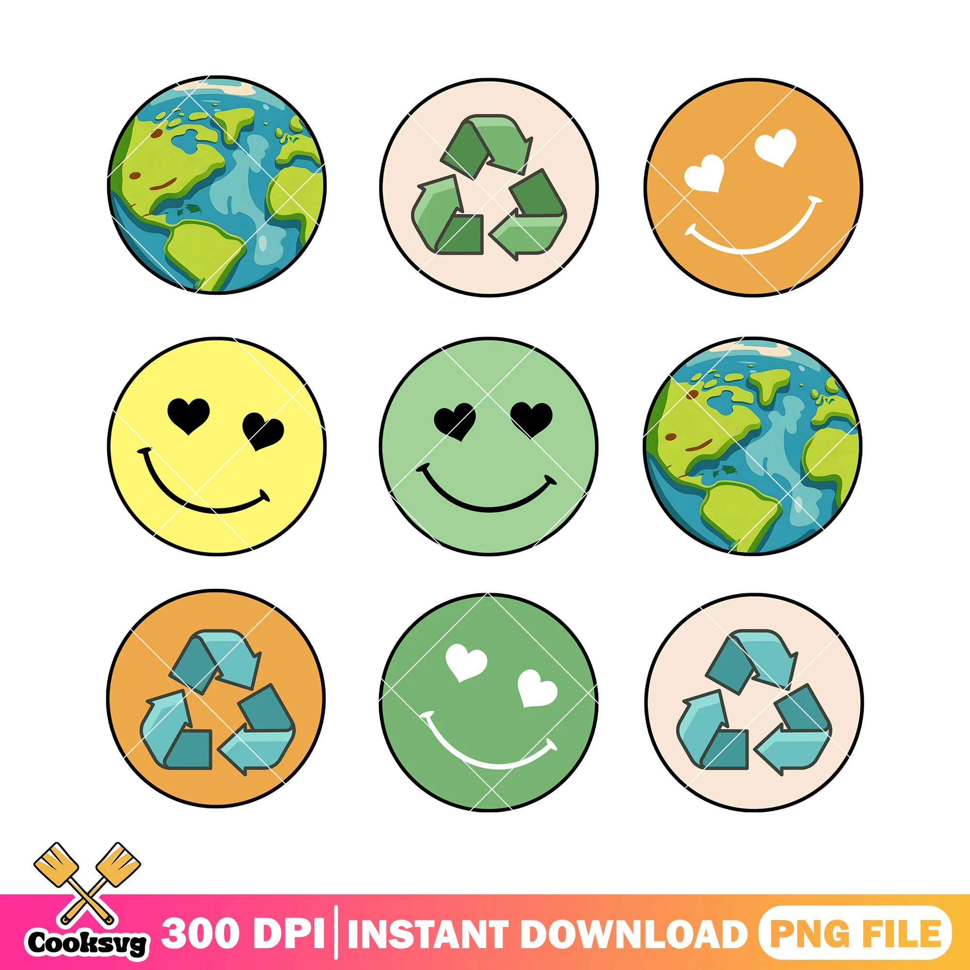 Global earth and emoji bundle design png, when is earth day png