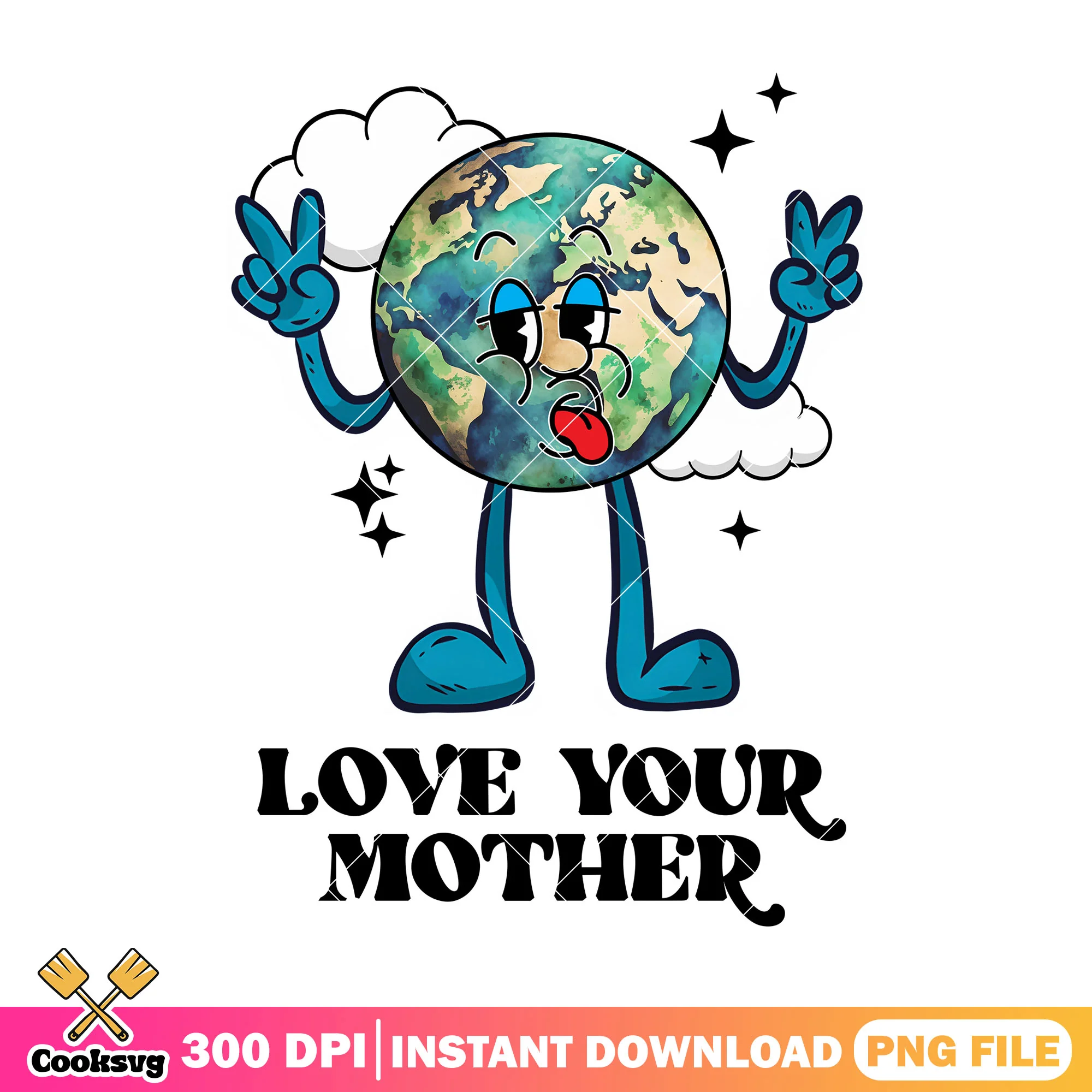 Global earth love your mother png, earth day quotes png