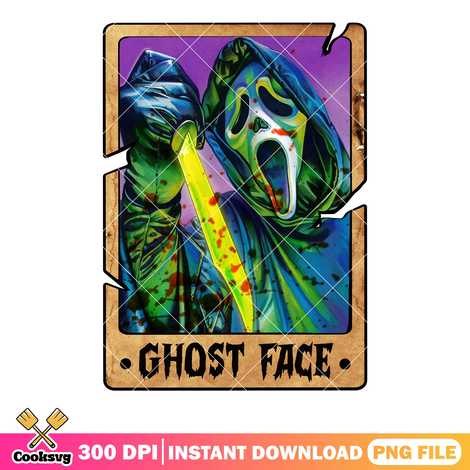 Glowing knife ghost face png, serial killer png, scream movies png