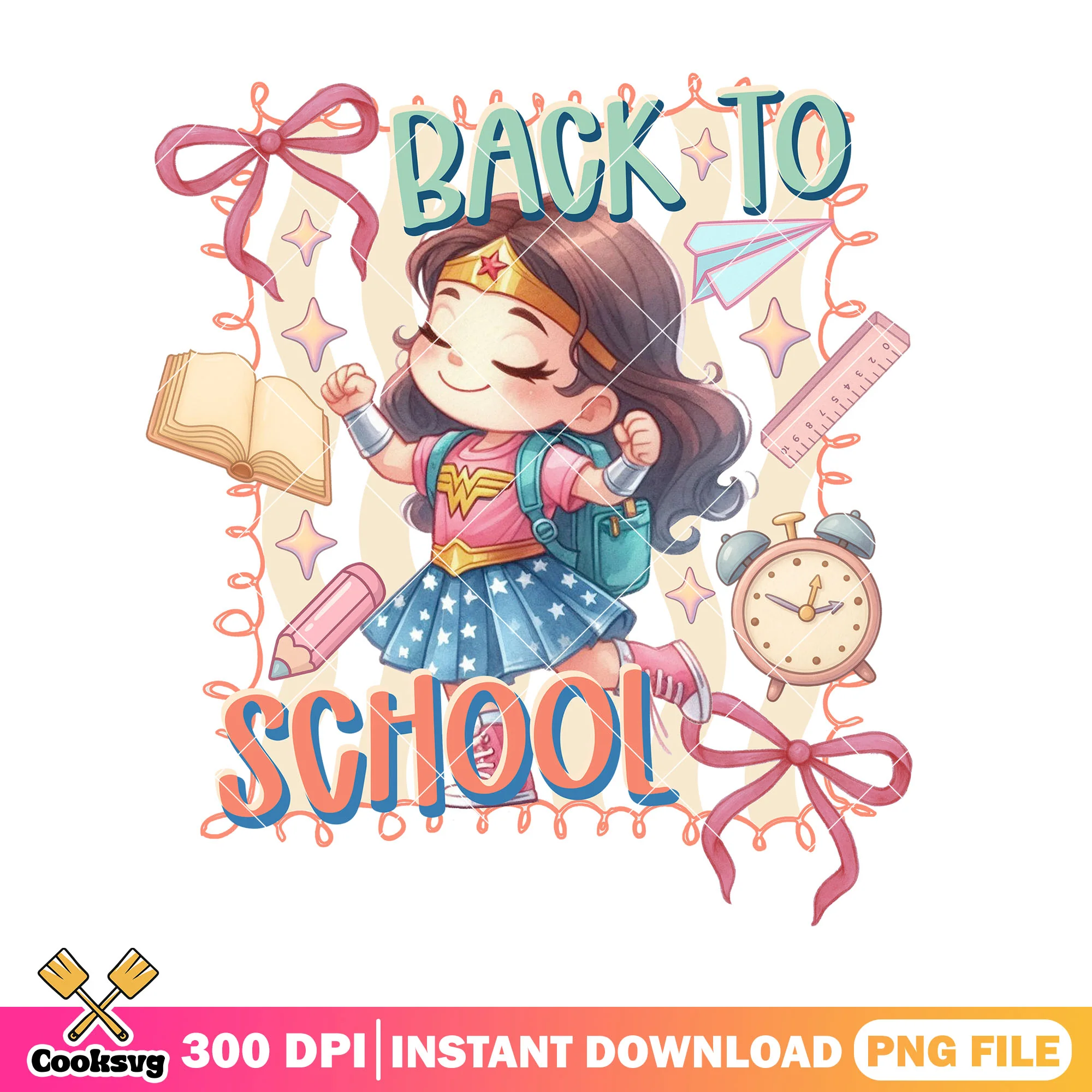 Going school wonder woman file png, dc art png, go back to school png