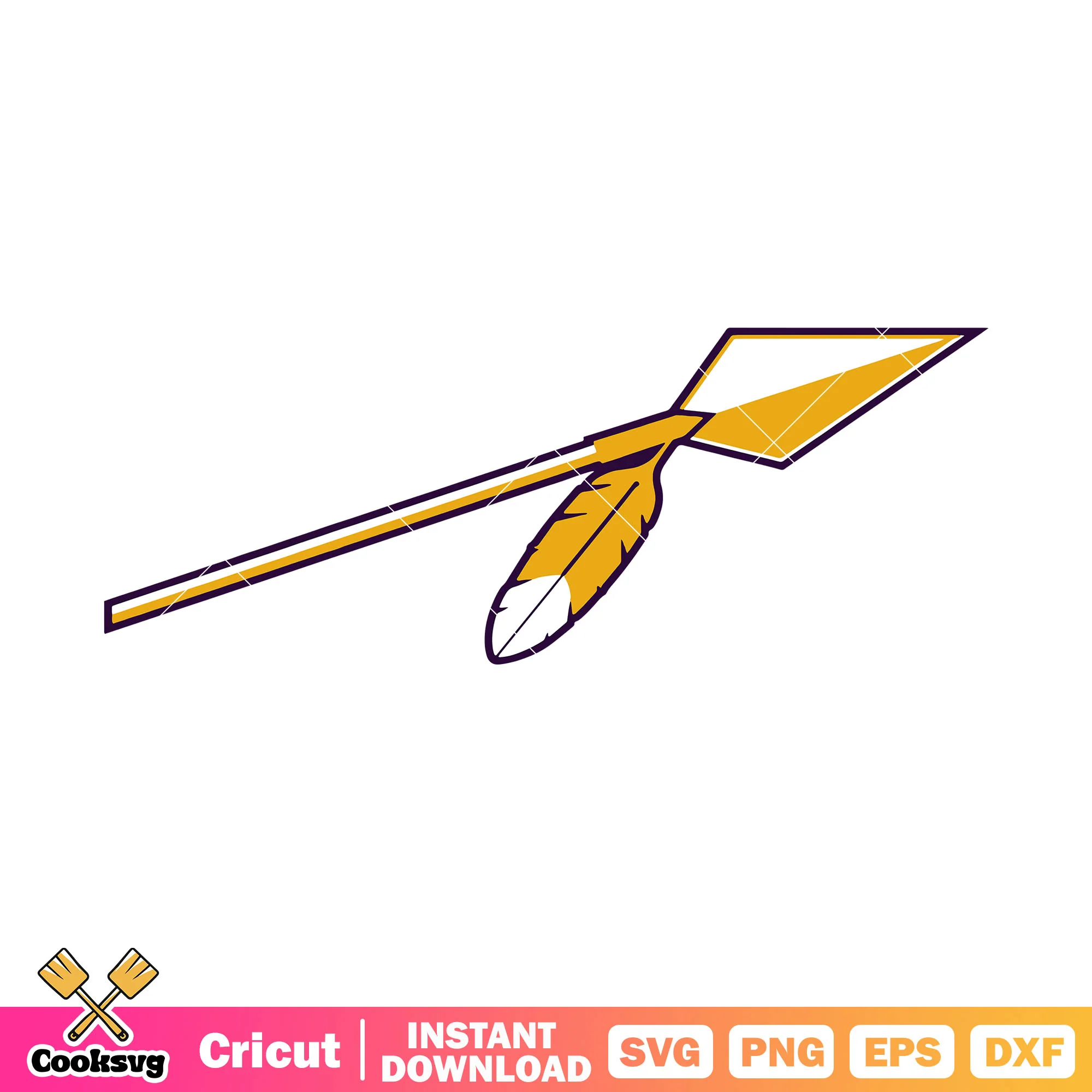 Golden arrow logo svg, washington redskin svg, nfl football svg