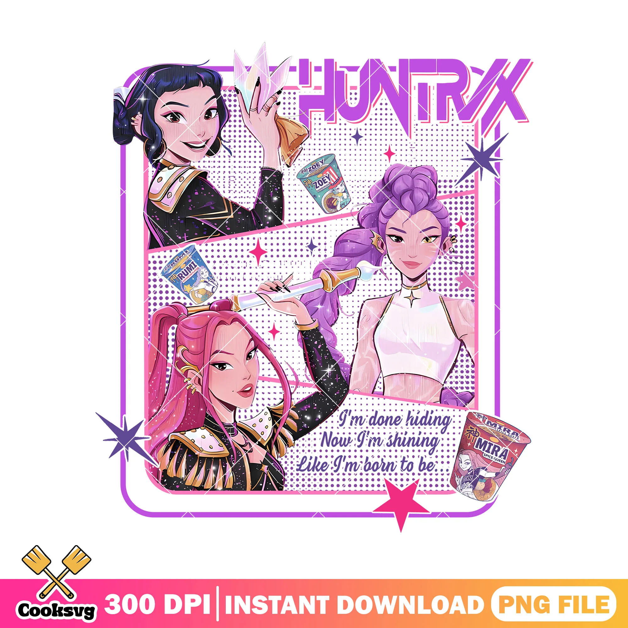 Golden rythm x ramyeon png, huntrix song png, huntrix ramyeon png