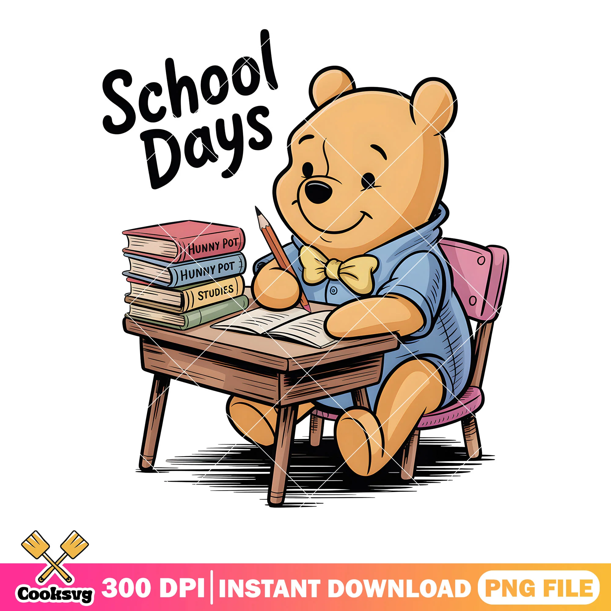 Good pooh school days png, pooh bear png, disney poster png