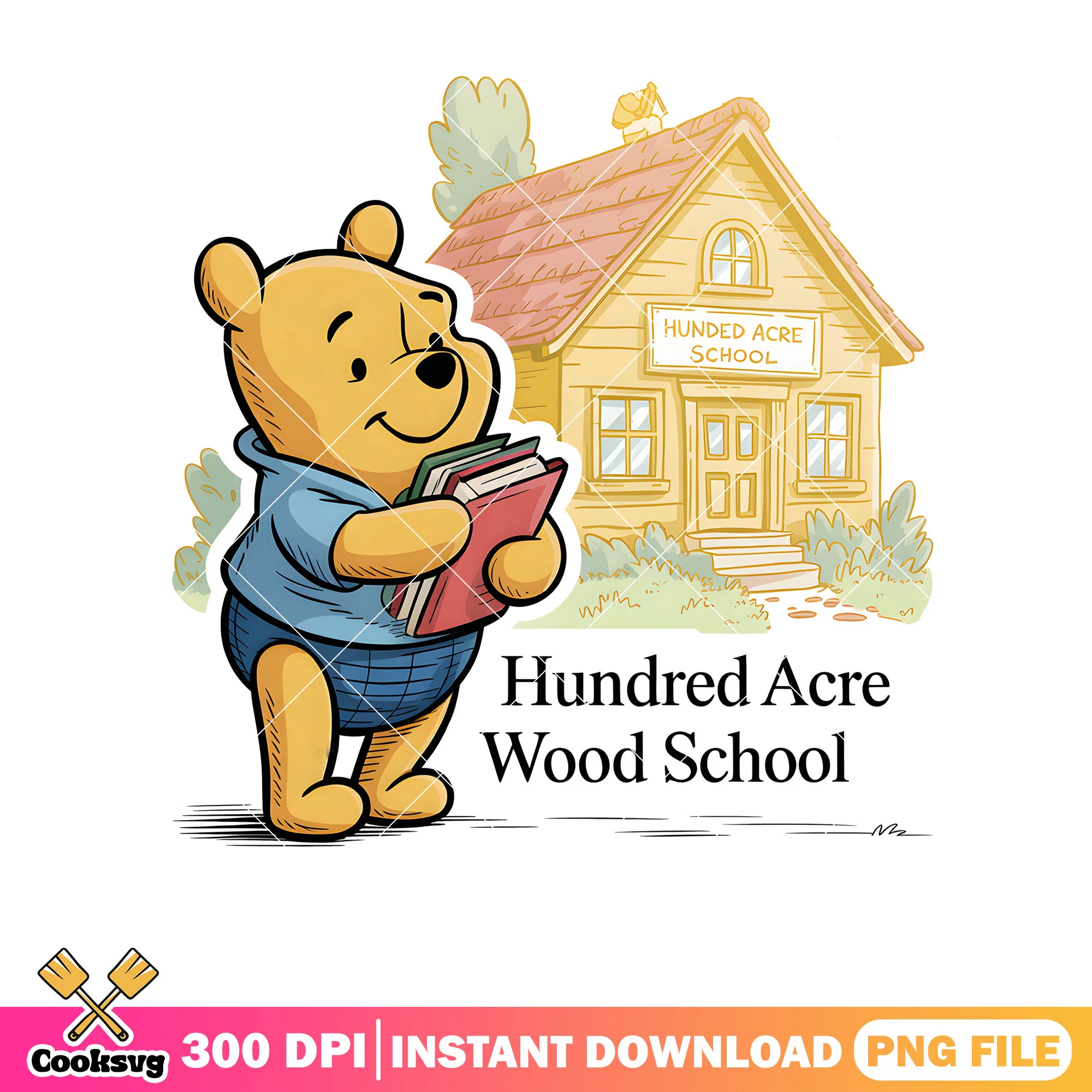 Good pooh wood school png, winnie the pooh png, school day png
