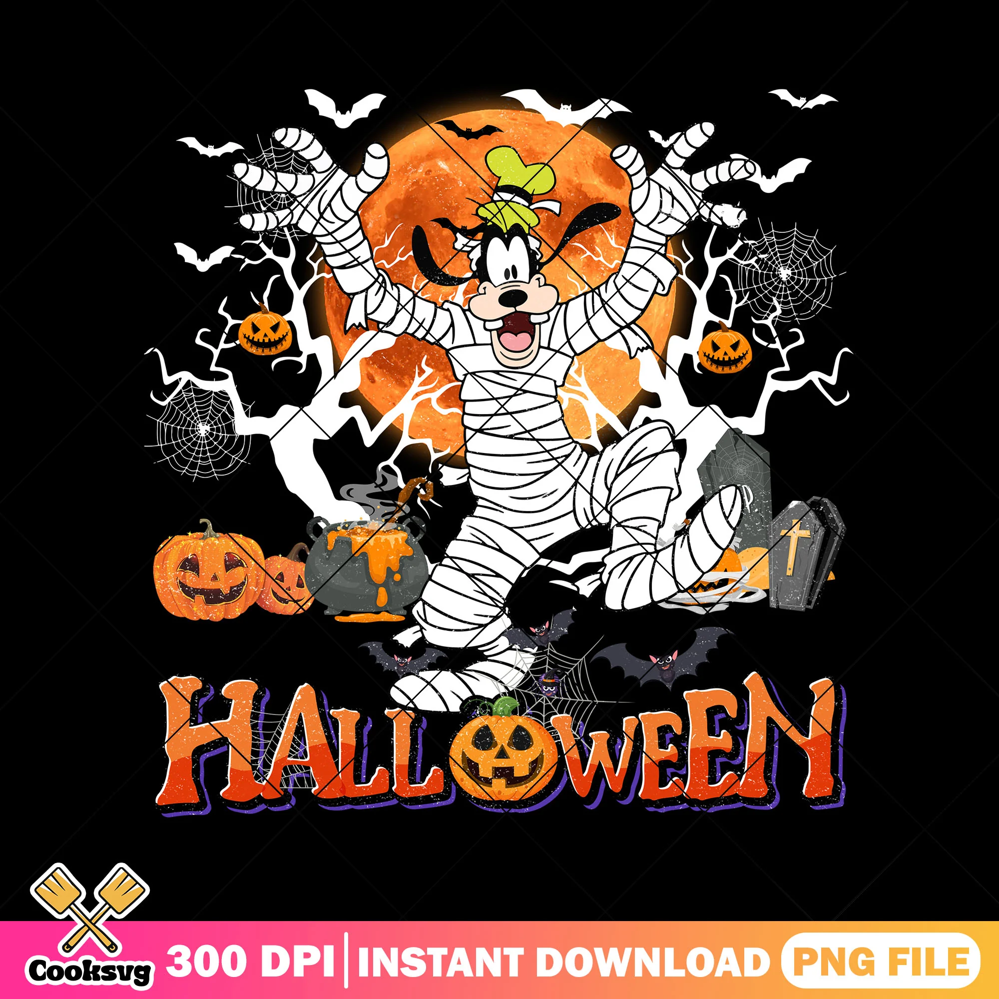 Goofy bandaged monster png, goofy disney png, disney halloween png