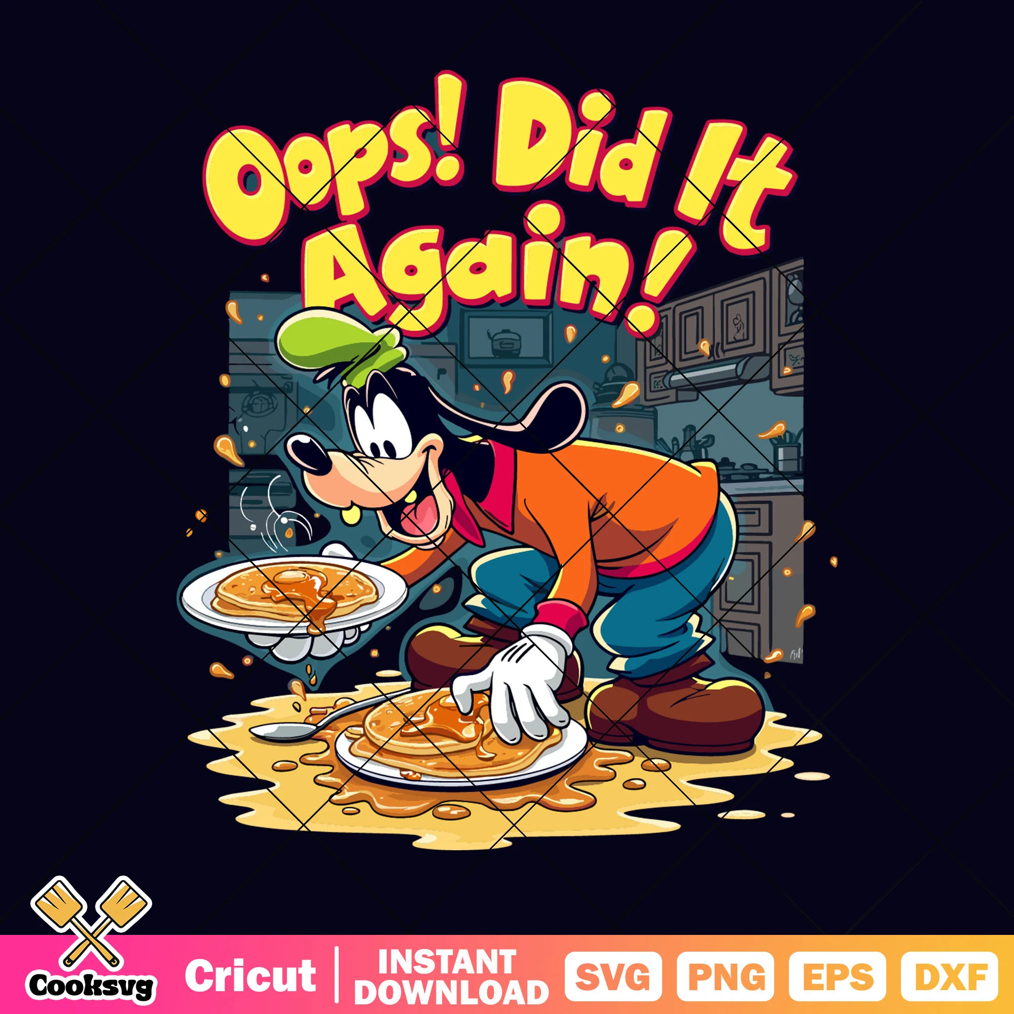 Goofy dog oops did it again svg, disney characters goofy svg