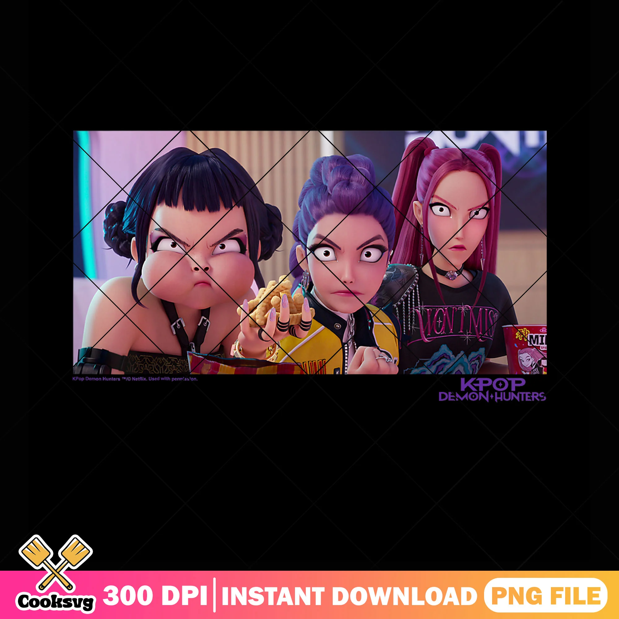 Goofy face huntrix png, huntrix band png, kpop hunters png