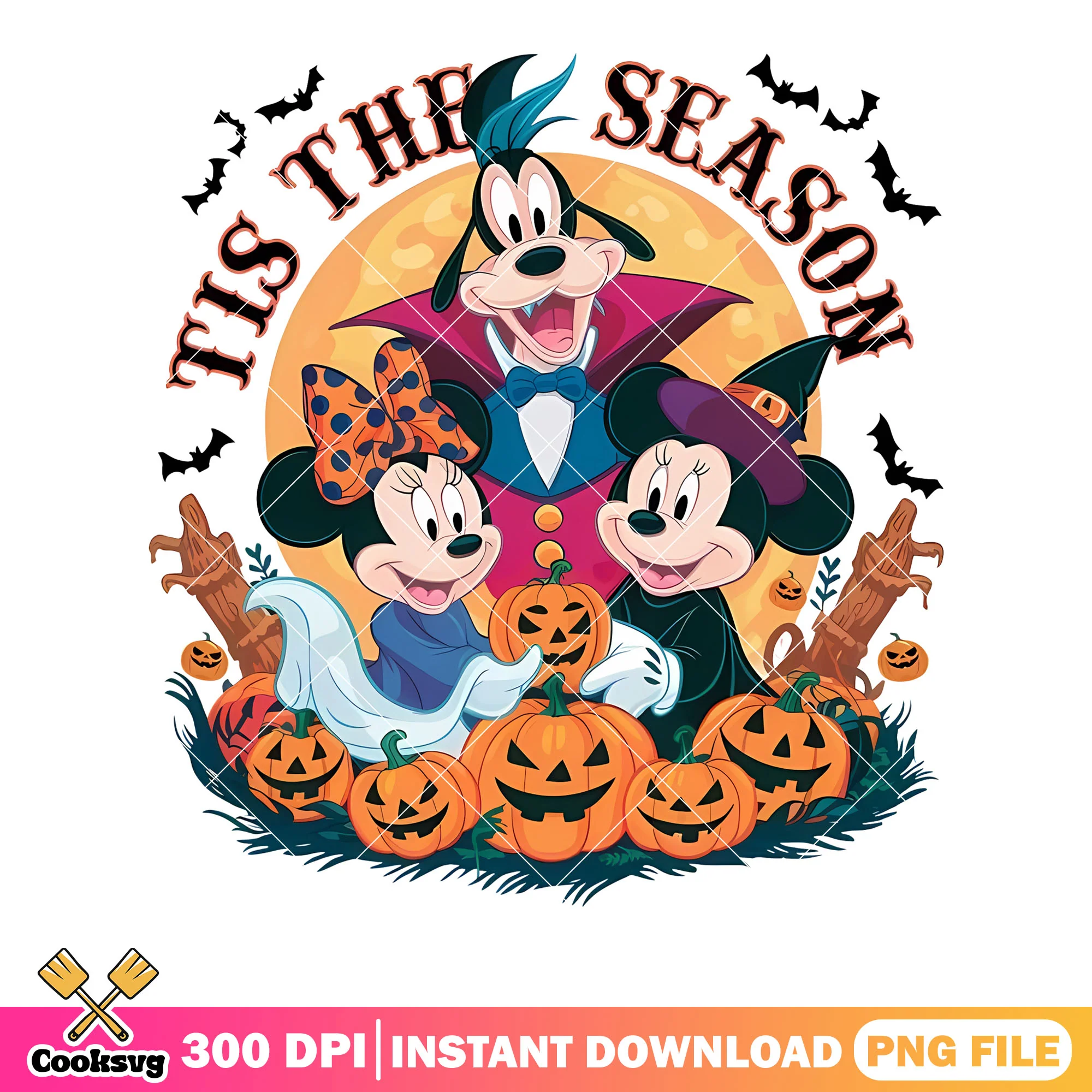 Goofy vampire png, jack o lantern png, disney character png