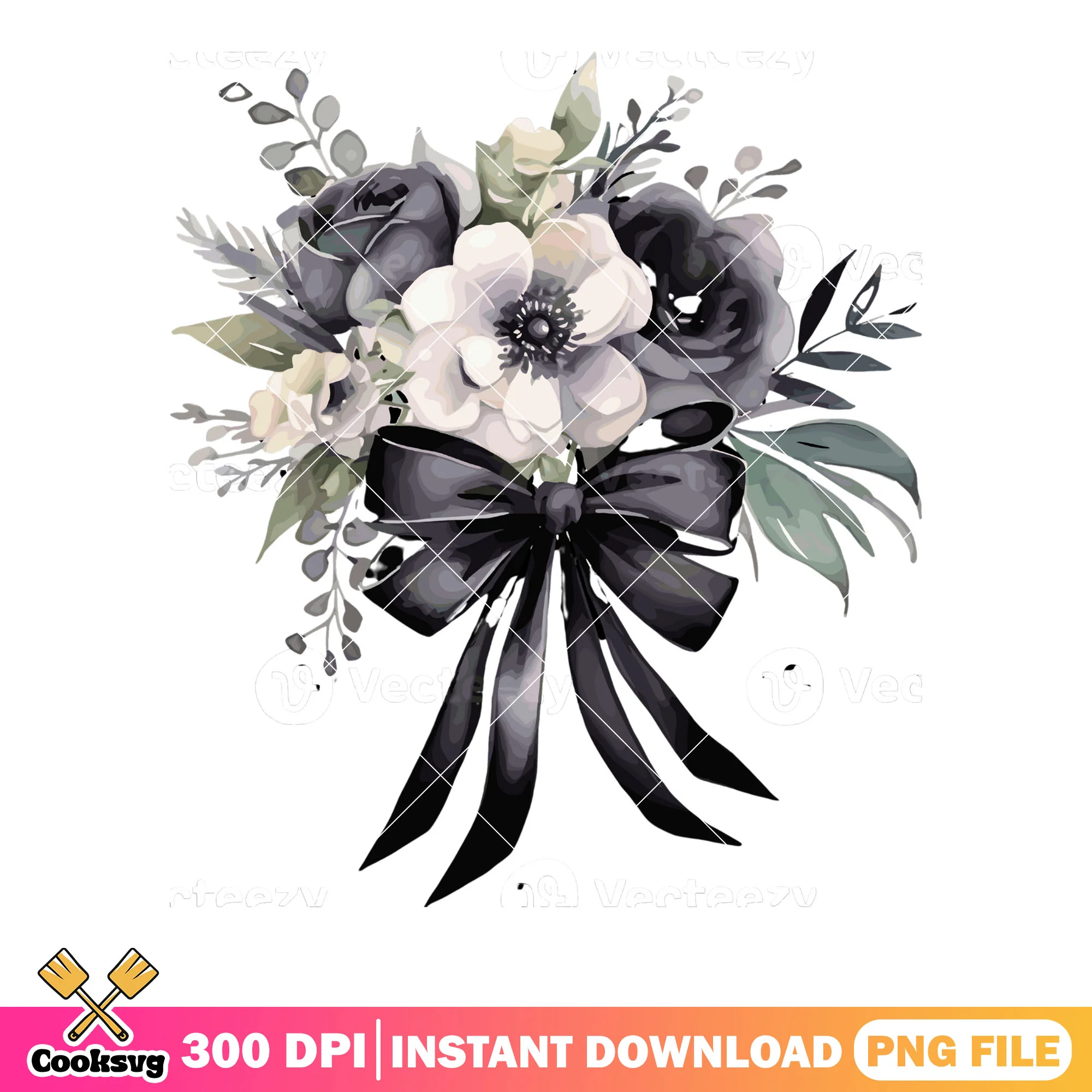 Gothic spooky art png, black rose flower png, halloween scary png
