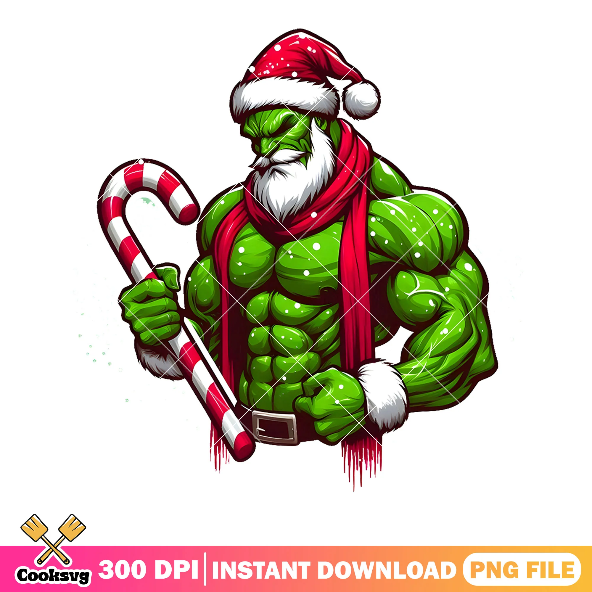 Green hulk holiday christmas png, marvel santa outfit png, angry png
