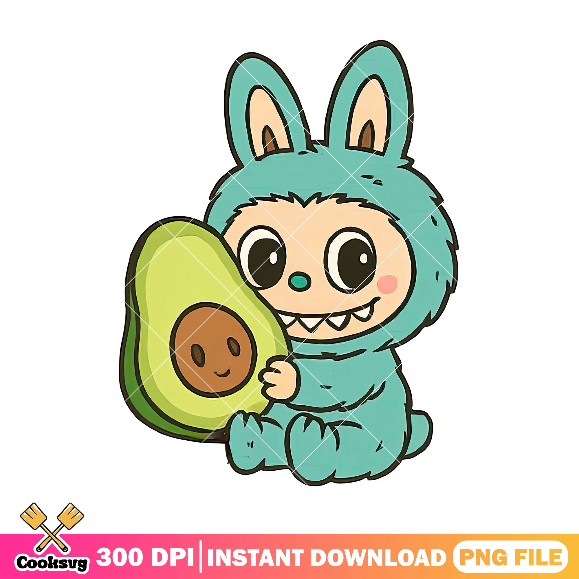 Green labubu avocado png, labubu plush png, have a seat labubu png