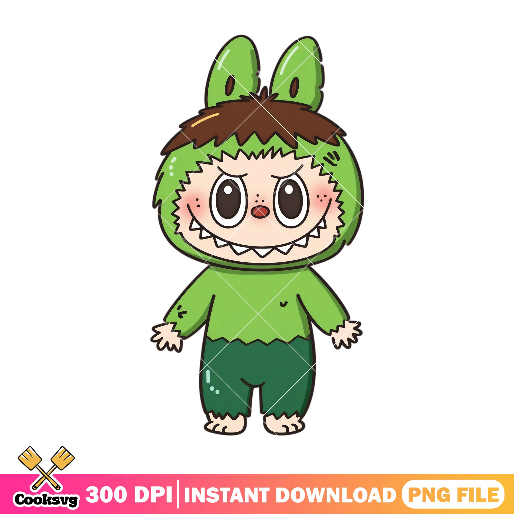 Green labubu illustration png, labubu monster png, labubu near me png