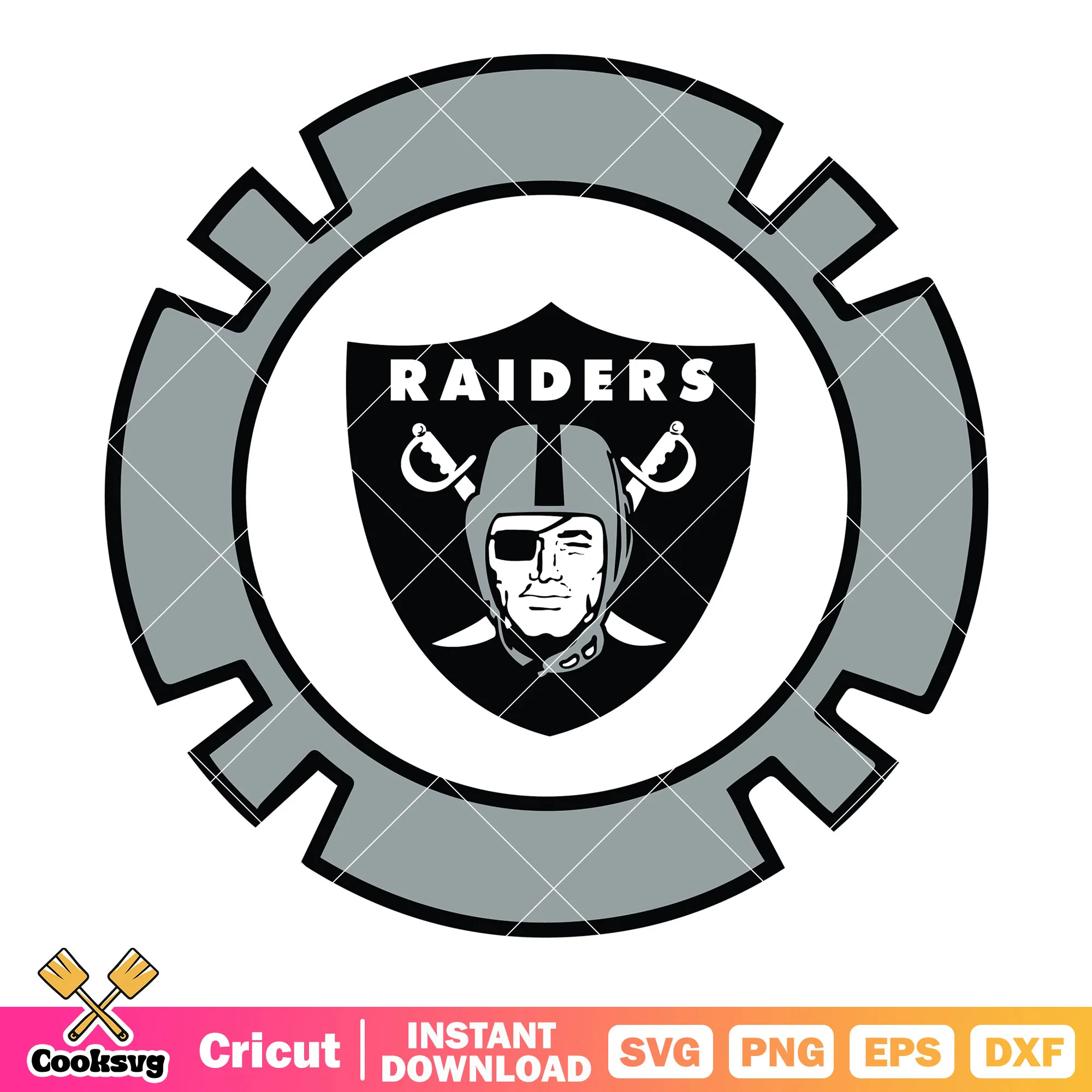 Grey gear shied of pirate svg, las vegas raiders svg, nfl svg