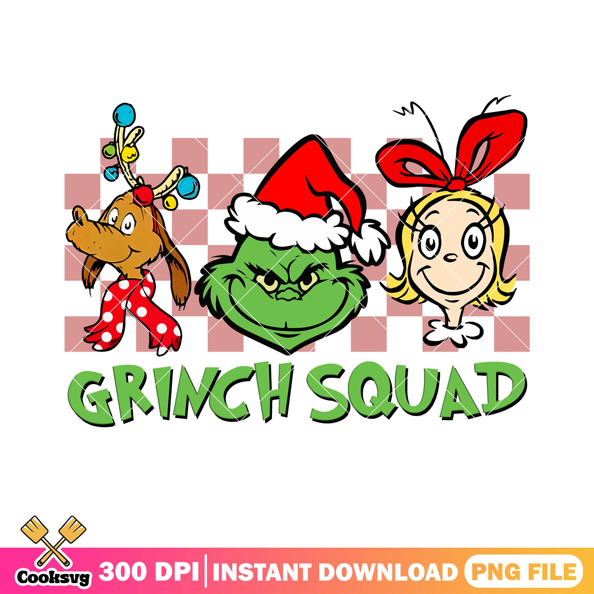 Grinch squad png, christmas grinch png, cindy lou who png