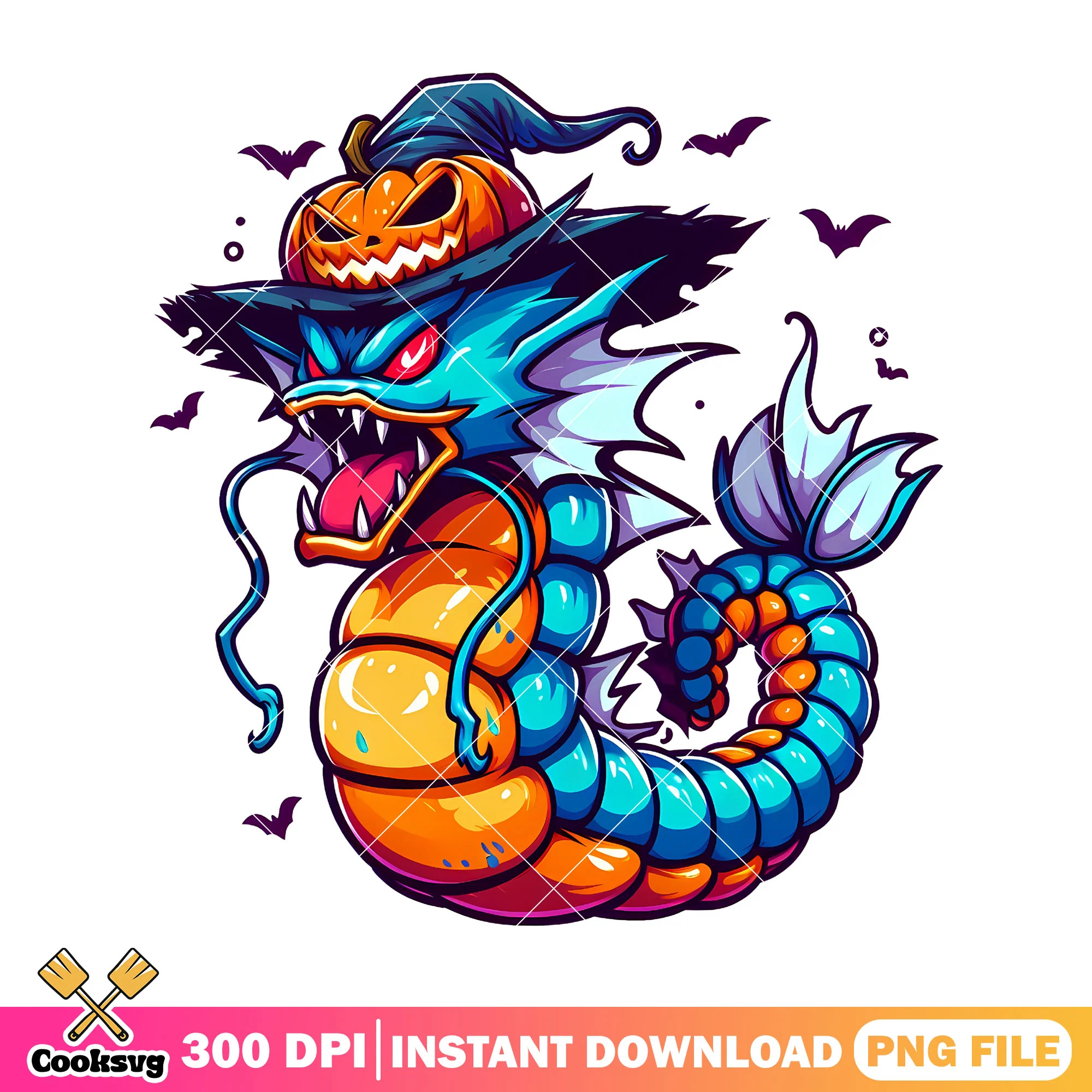 Gyarados pumpkin hat png, pokemon movie png, halloween horror png