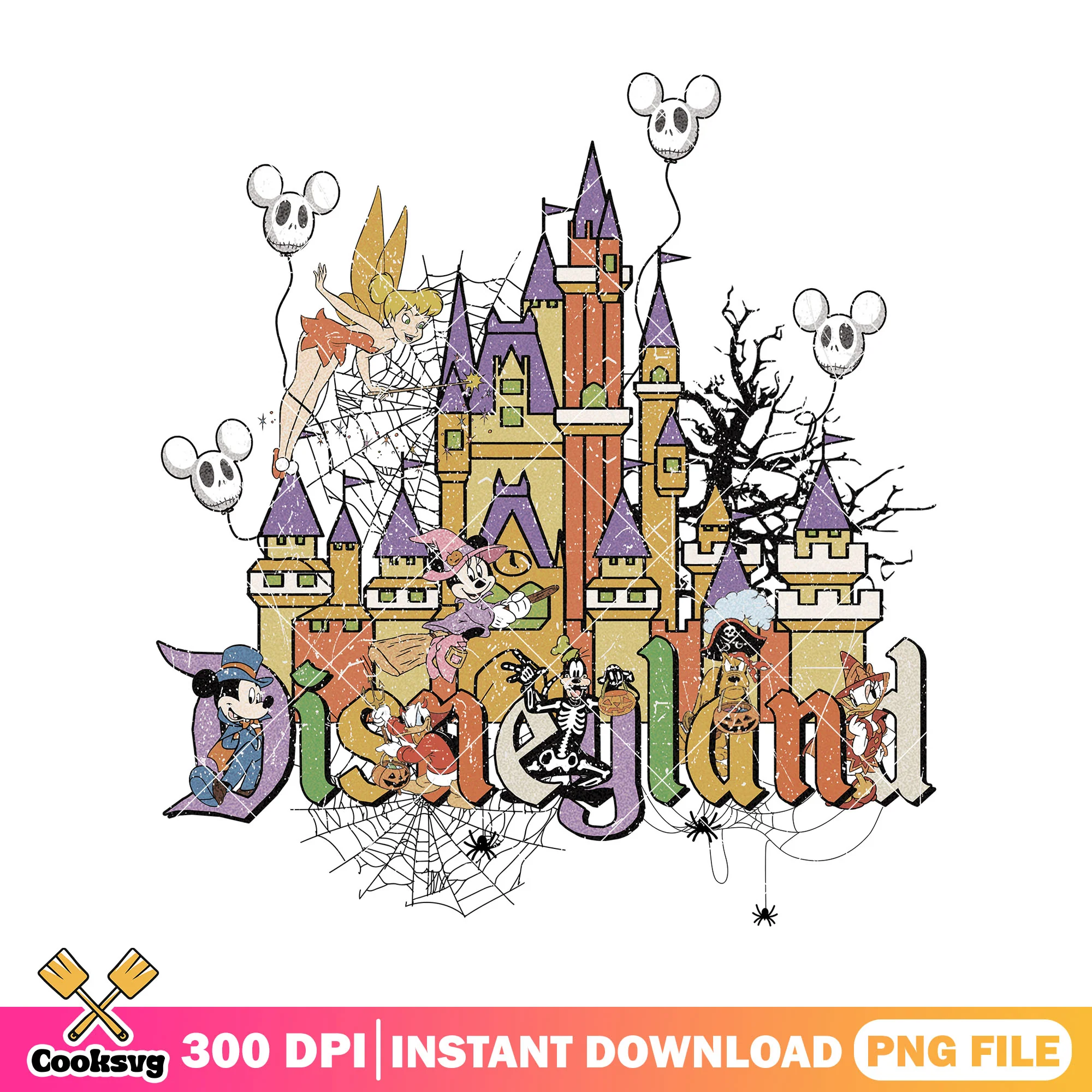 Halloween and tinkerbell png, halloween drawing png, disney colors png