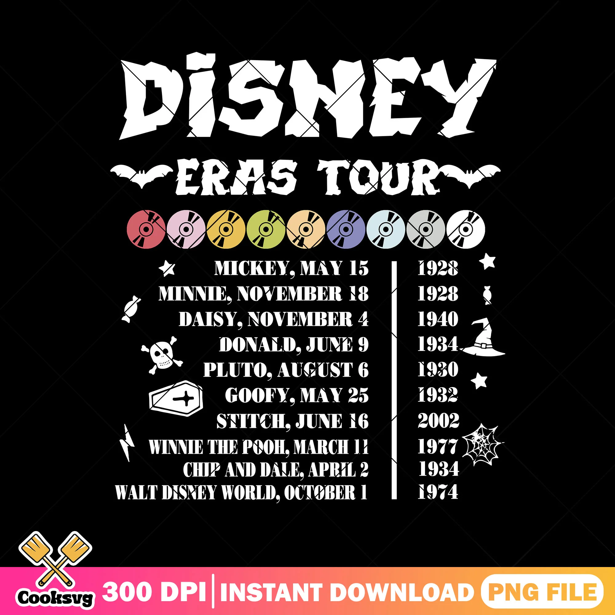 Halloween disney eras tour png, spirit halloween png, walt disney png