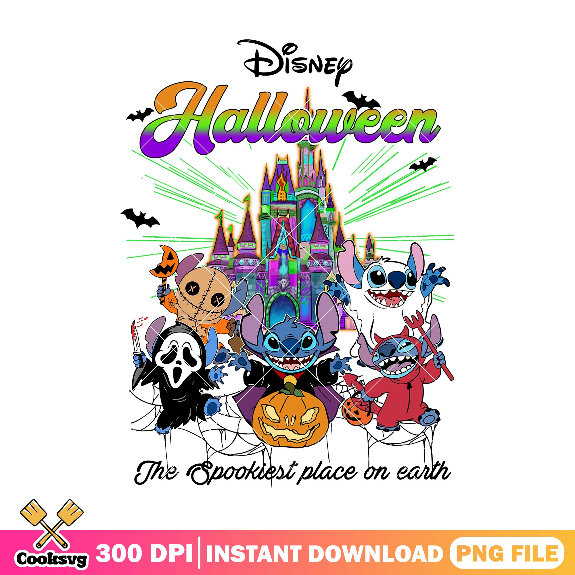 Halloween disney stitch png, disney world png, halloween costume png