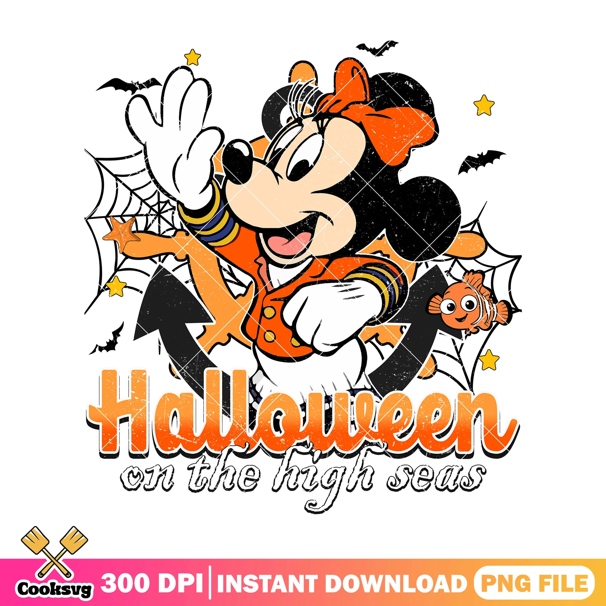 Halloween minnie on high seas png, halloween happy png, minnie art png