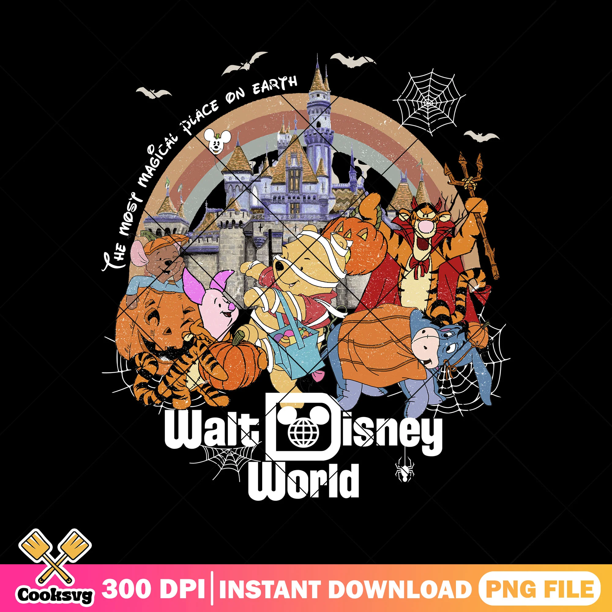 Halloween pooh world png, winnie the pooh png, spirit halloween png
