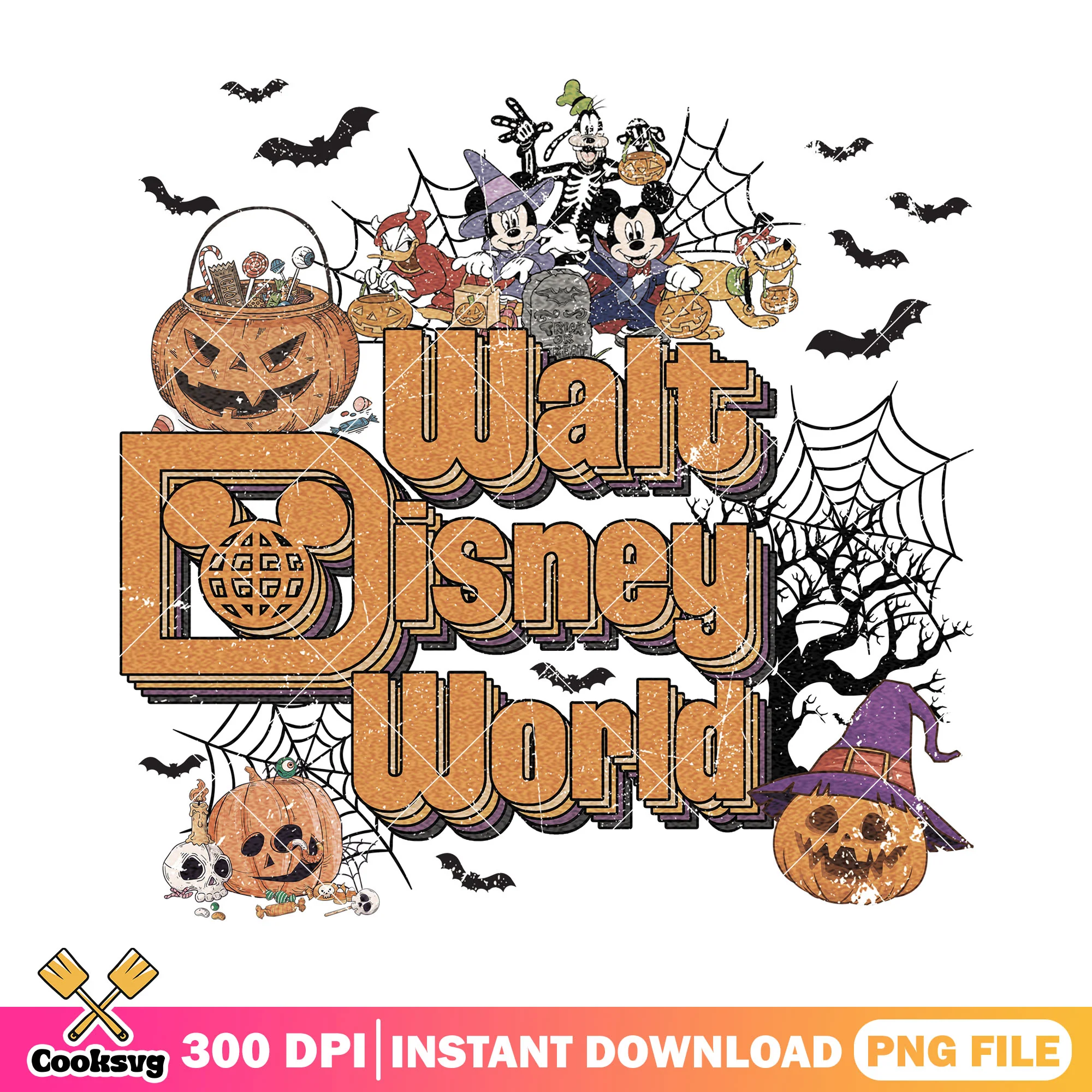 Halloween spirit disney land png, disney land png, halloween town png