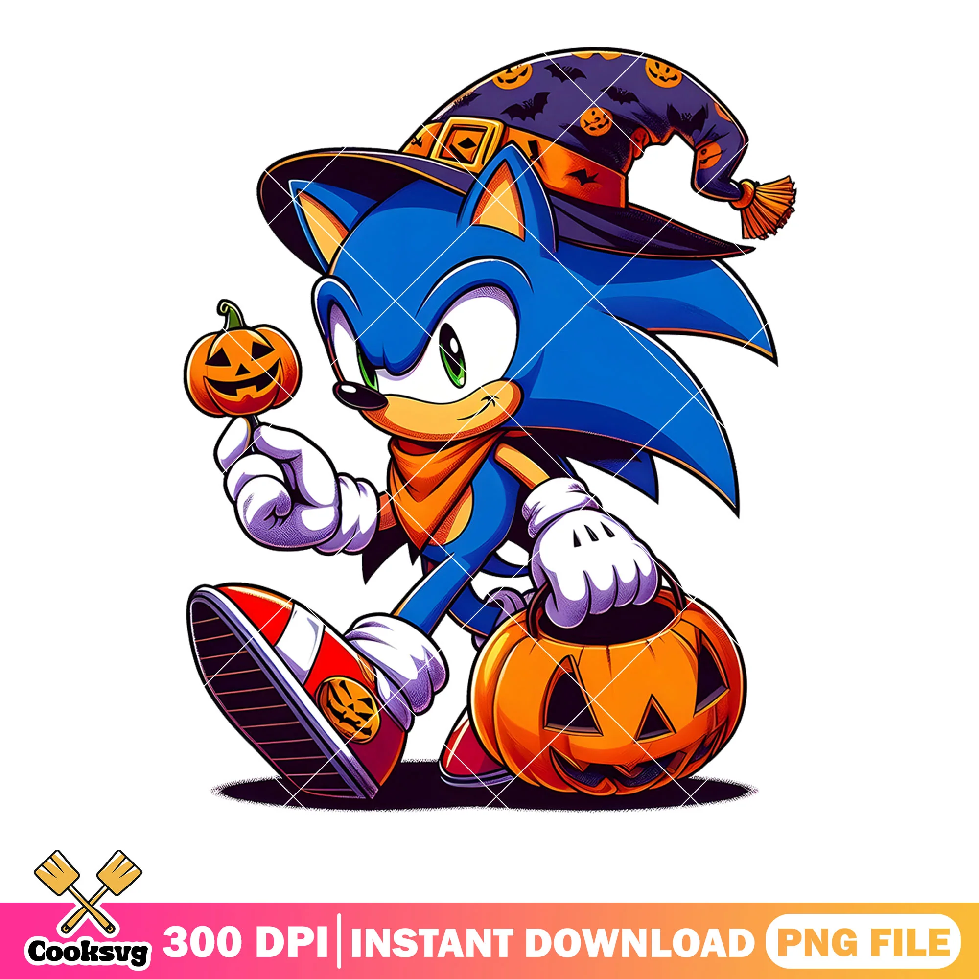 Halloween witch sonic png, sega halloween png, witch costume png