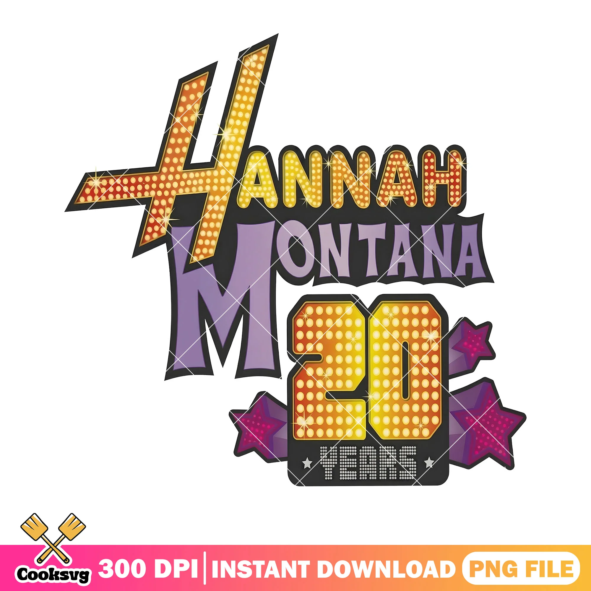 Hannah 20 years logo png, disney trip png, 20th anniversary png