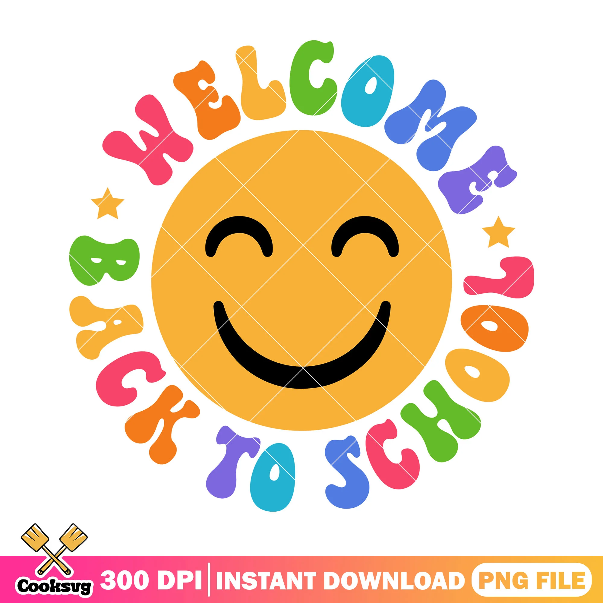 Happy back to school png, welcome back to school png, face smile png