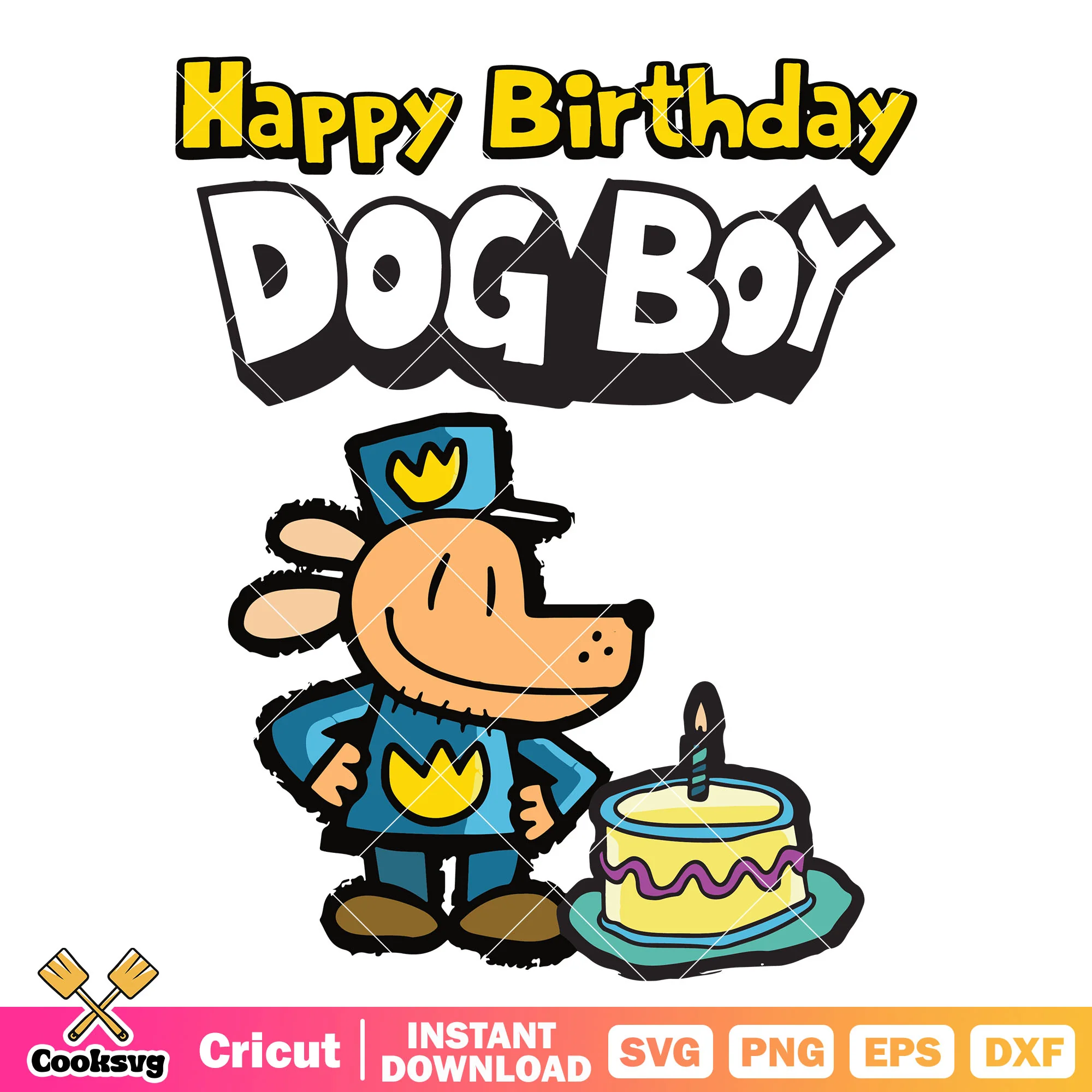 Happy birthday dog boy svg, dog man 2025 svg, dog man characters svg