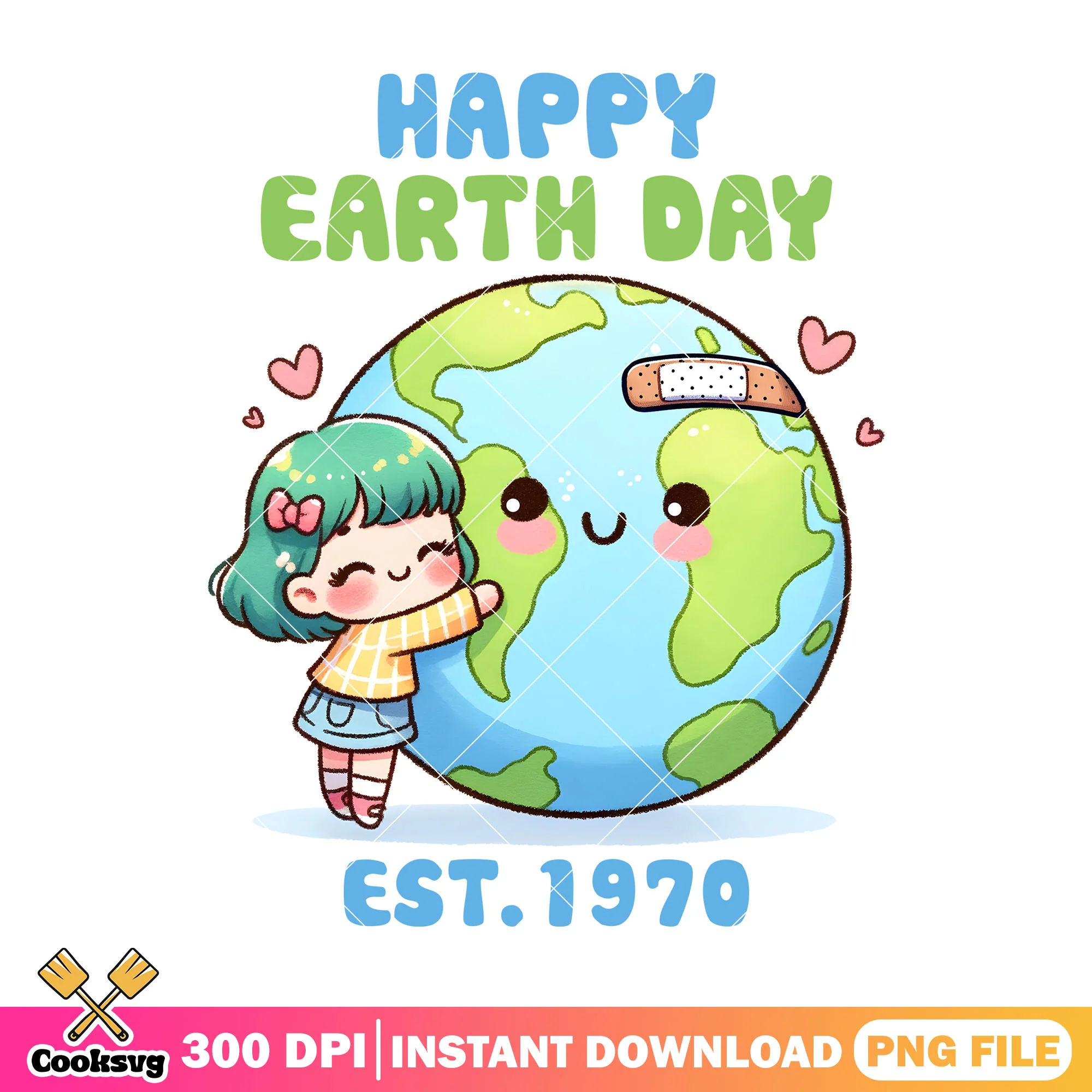 Happy earth day chibi and earth png, earth day quotes png