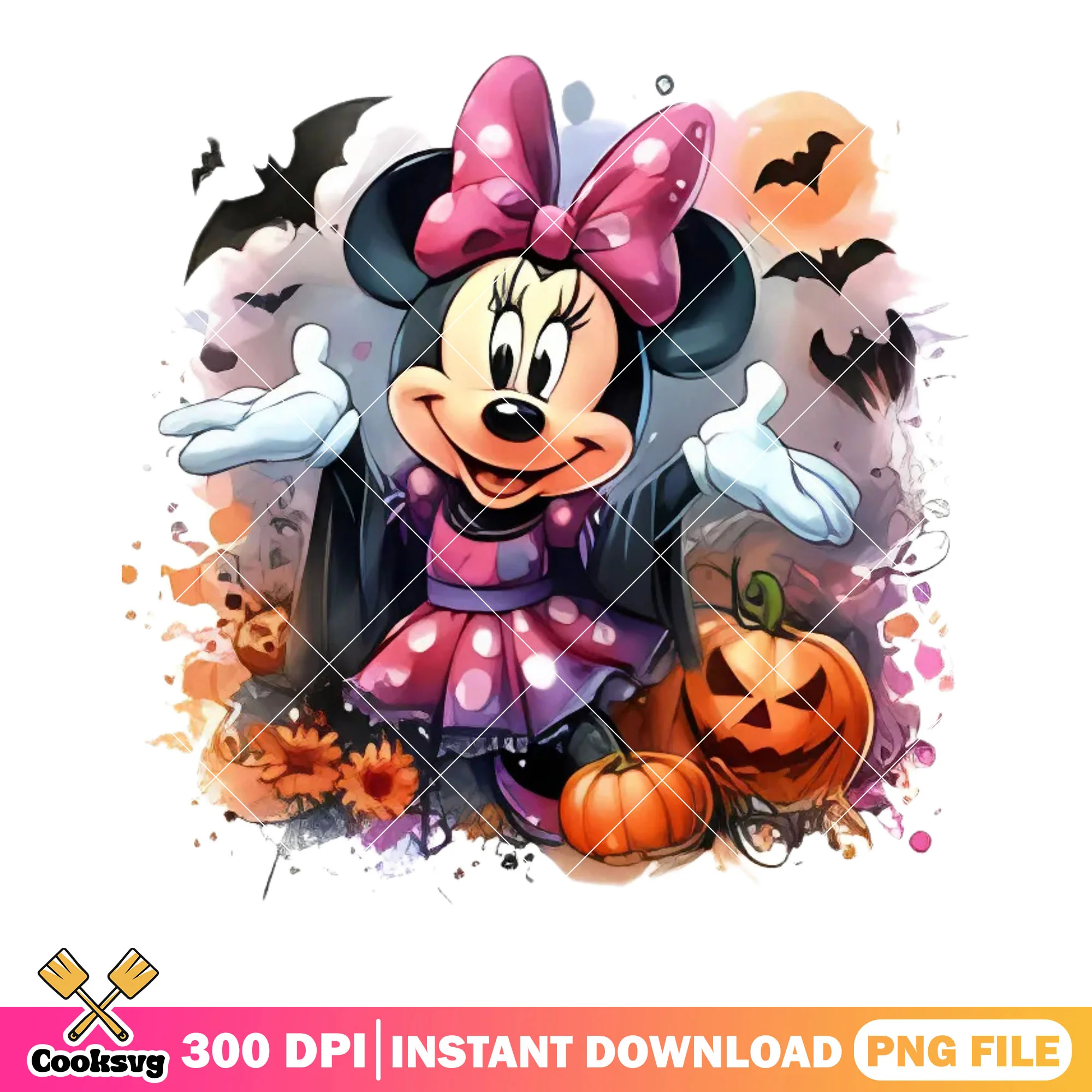 Happy halloween pumpkin png, minnie mouse png, jack o lantern png