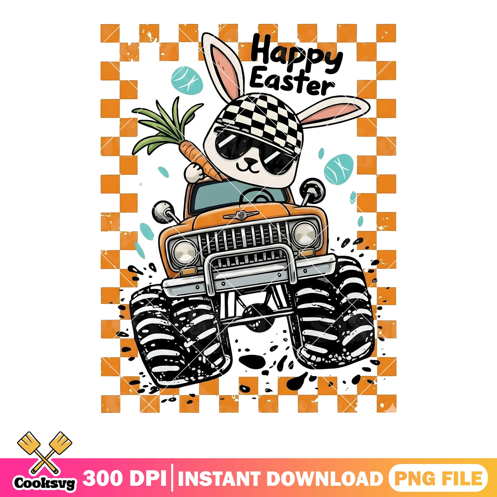 Happy Truck easter png, easter egg png, monster truck png