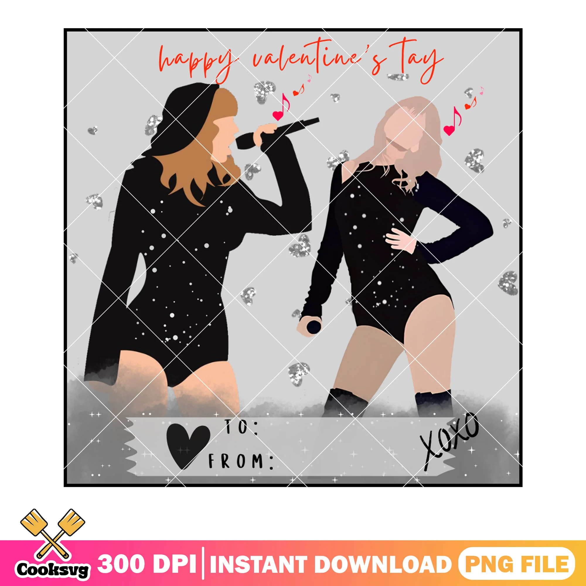 Happy valentine tay poster png, taylor swift png, valentine day png