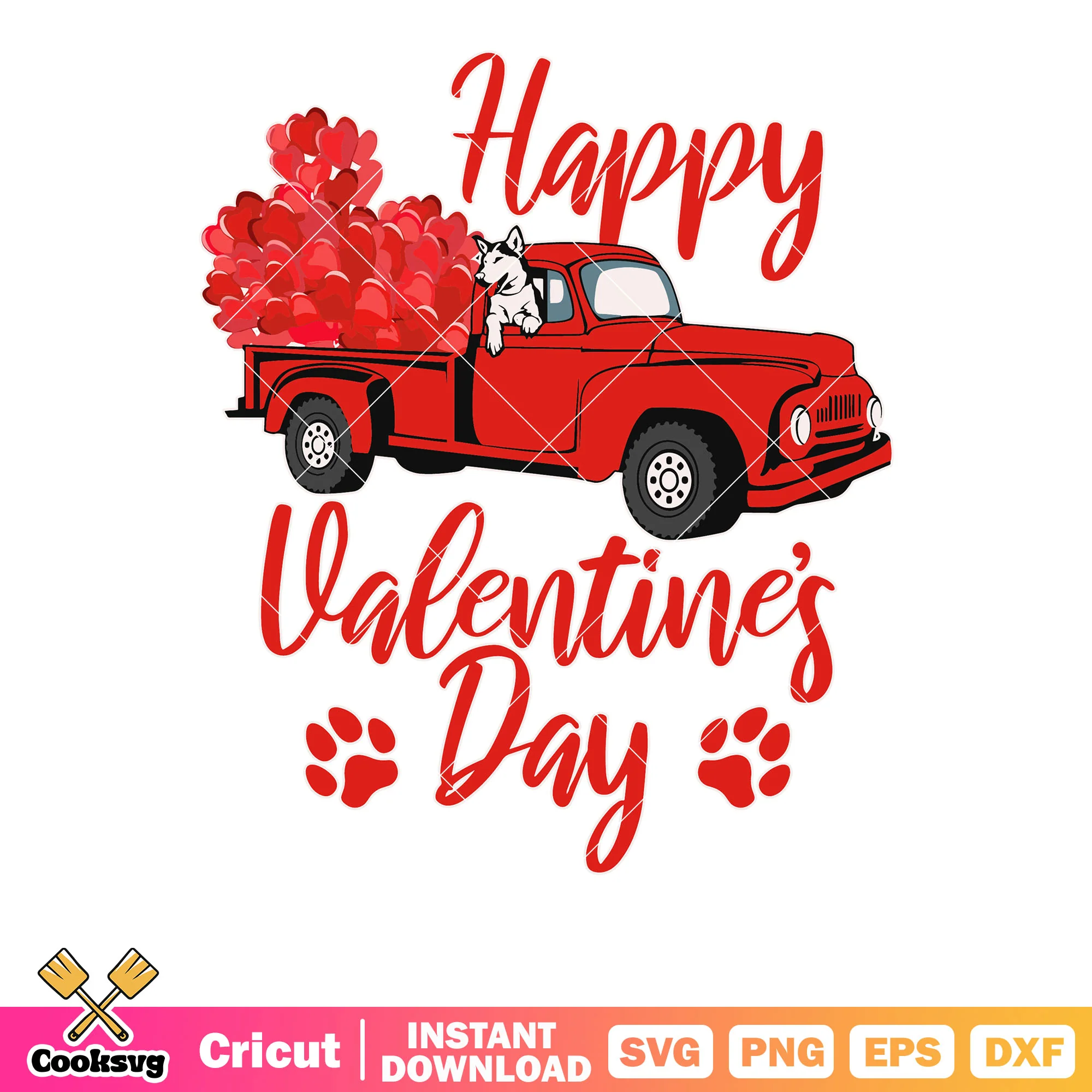Happy valentines day truck car svg, happy valentines day svg