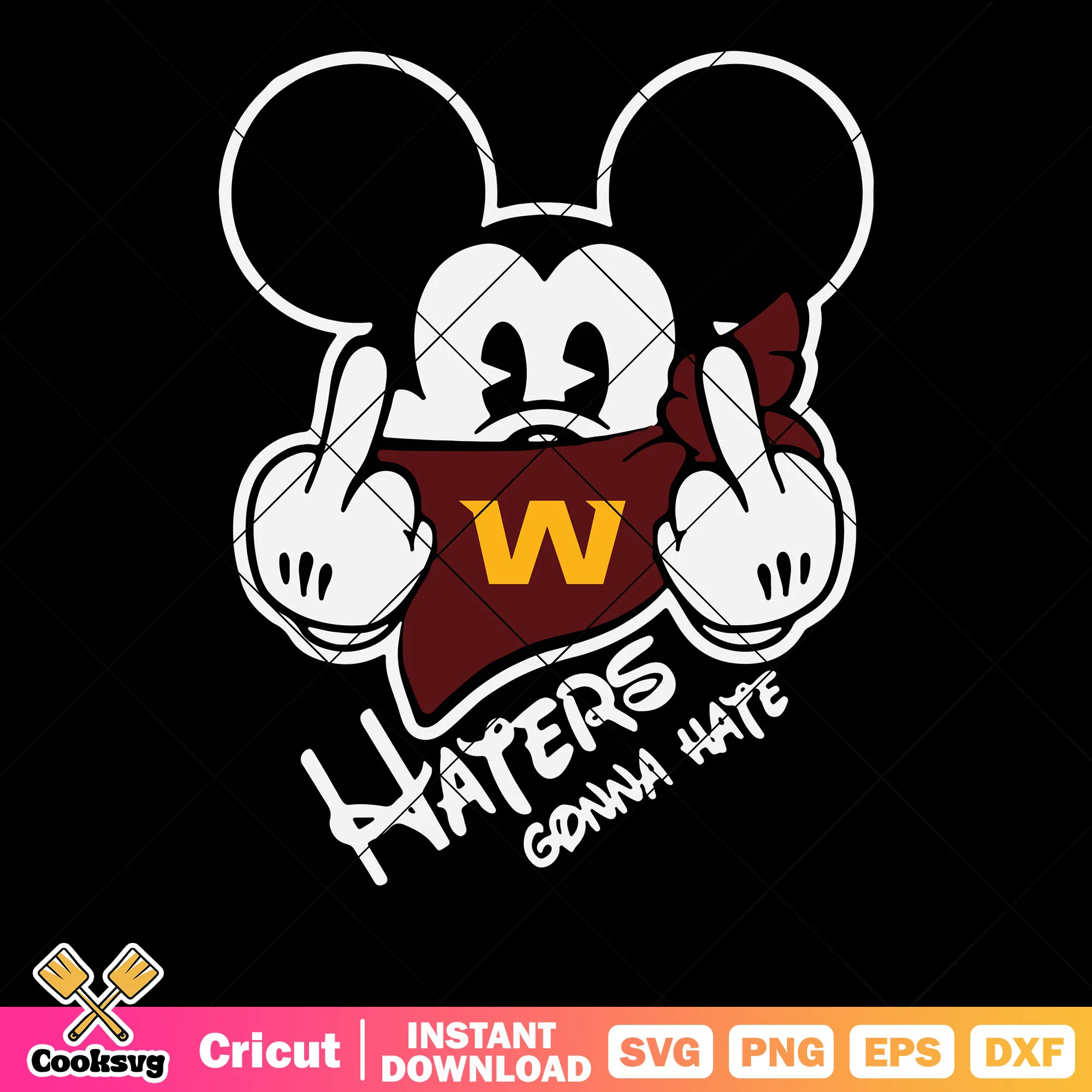 Hater gonna hate svg, washington redskin svg, facemask svg