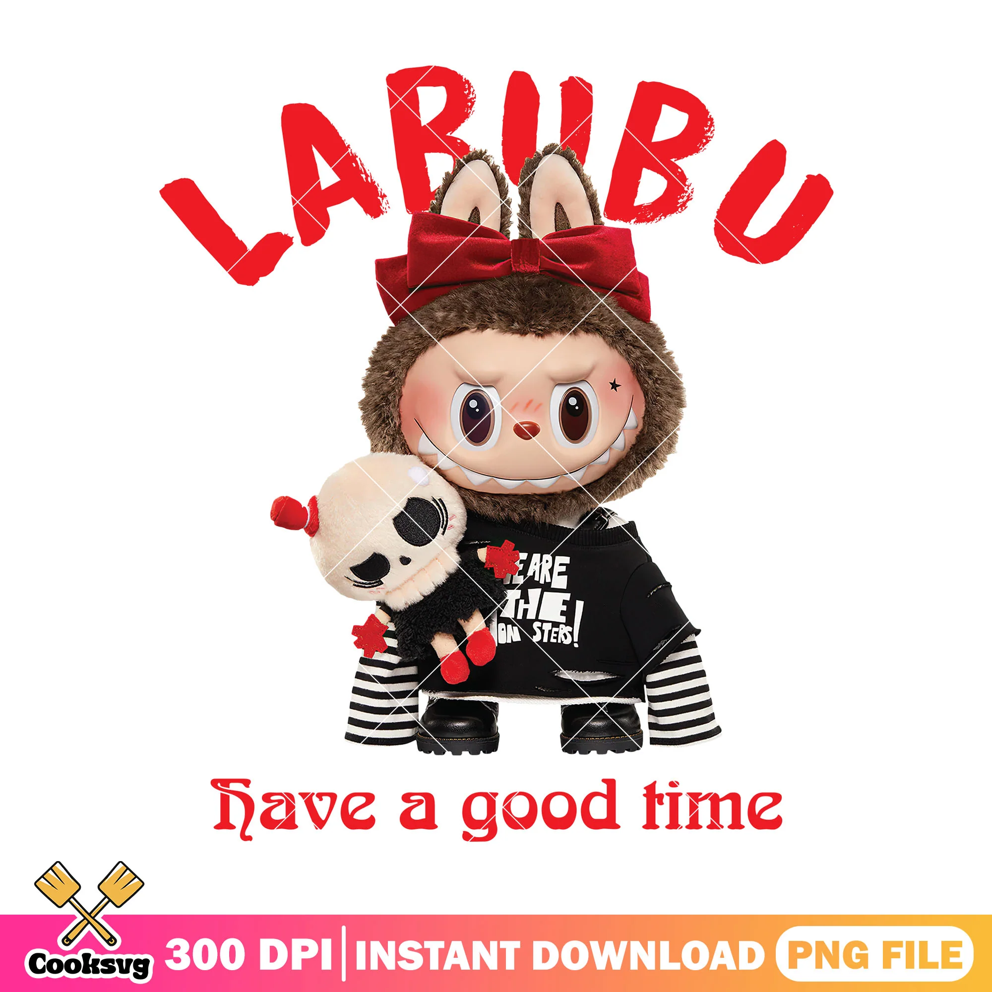Have a good time labubu png, labubu doll png, labubu popmart png
