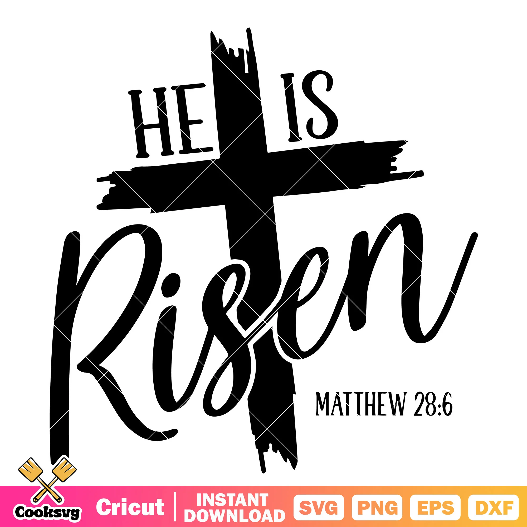 He his risen matthew 28 6 svg, he is risen svg, he is risen easter svg