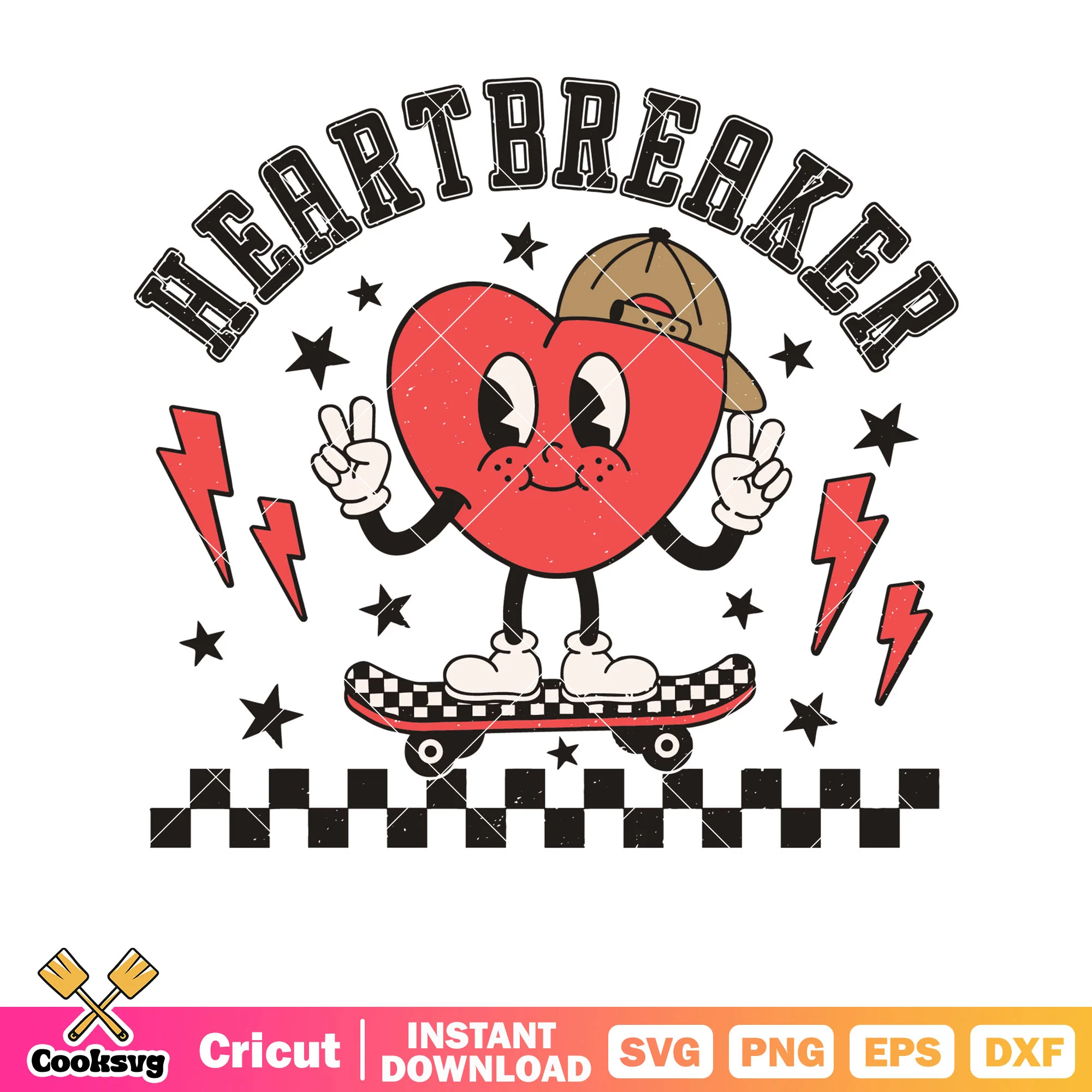 Heart breaker valentine vibes svg file, heart breaker svg, valentine vibes svg